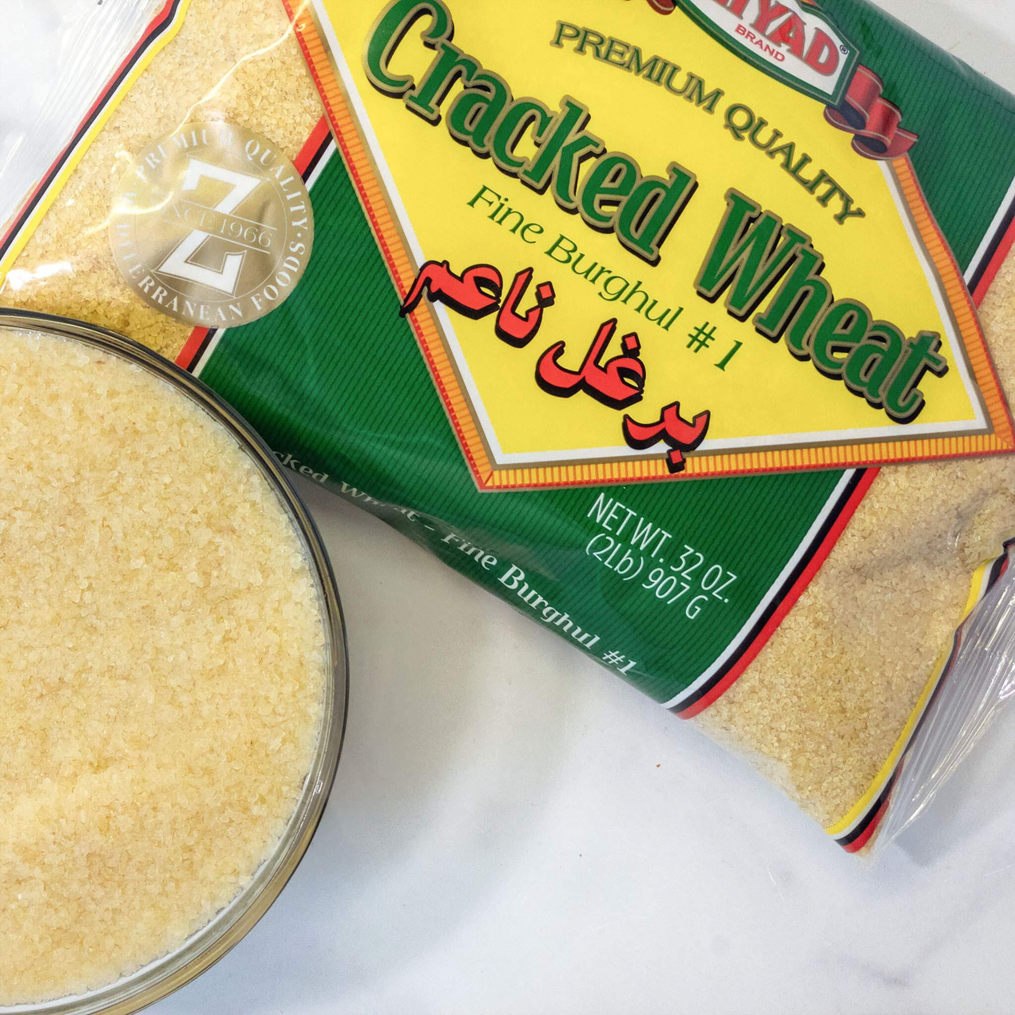 Ziyad Cracked Wheat Number 1 Fine Bulgur, Bread Filler Perfect For Bread Crumbs, Oats, Tabouli, Kibbeh, Curries 32 Oz