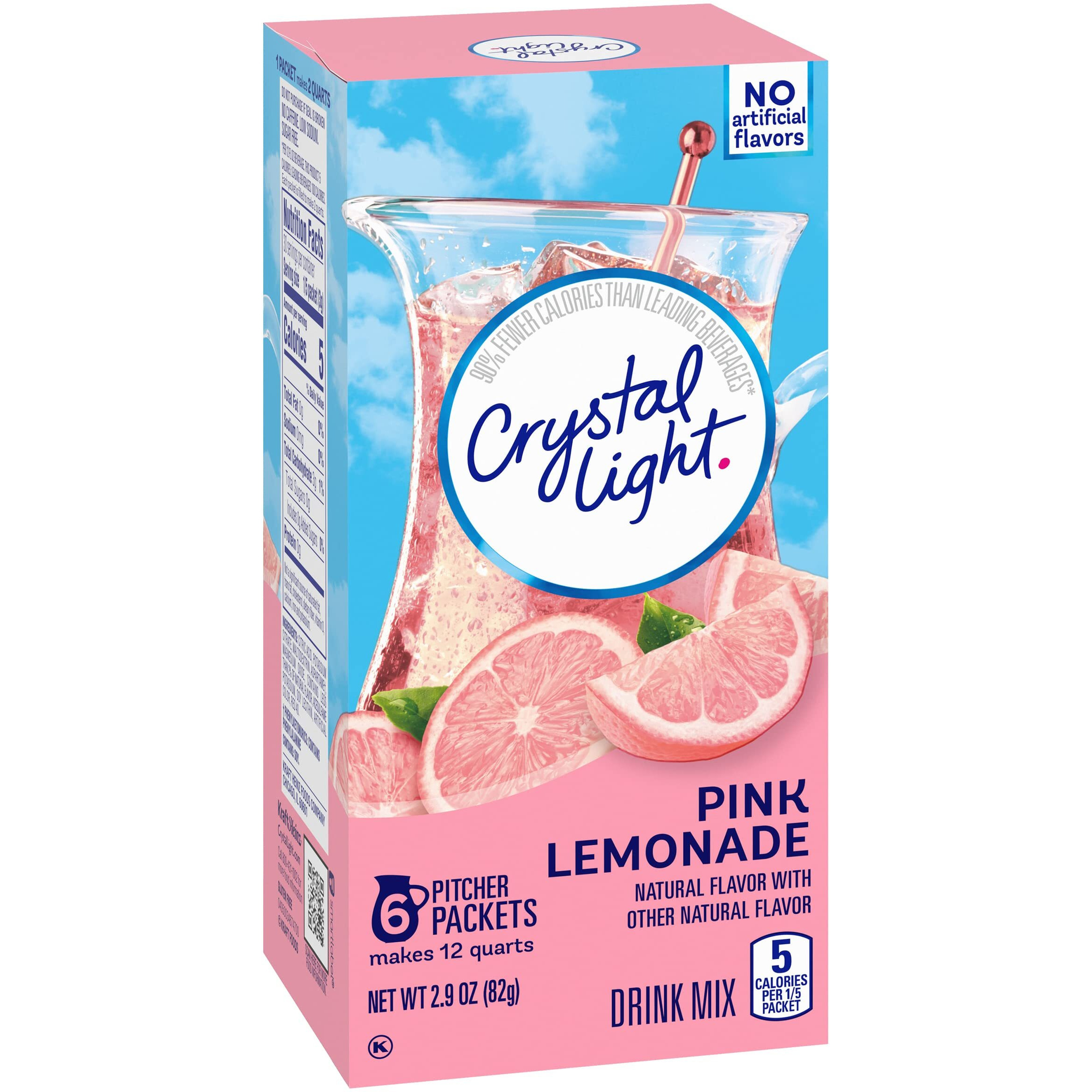 Crystal Light Pink Lemonade Drink Mix, 12-Quart 2.9-Ounce Canister (Pack Of 4)