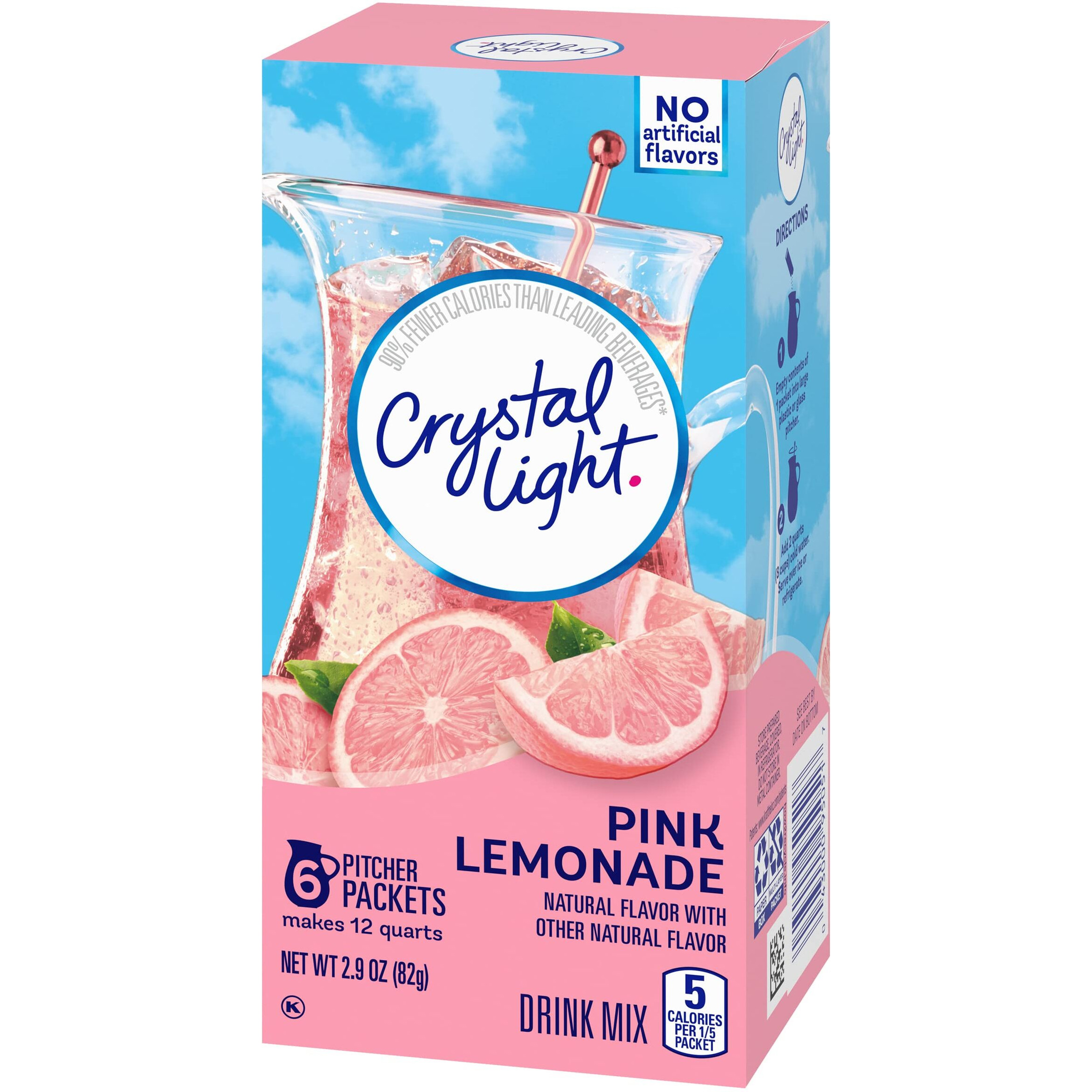 Crystal Light Pink Lemonade Drink Mix, 12-Quart 2.9-Ounce Canister (Pack Of 4)