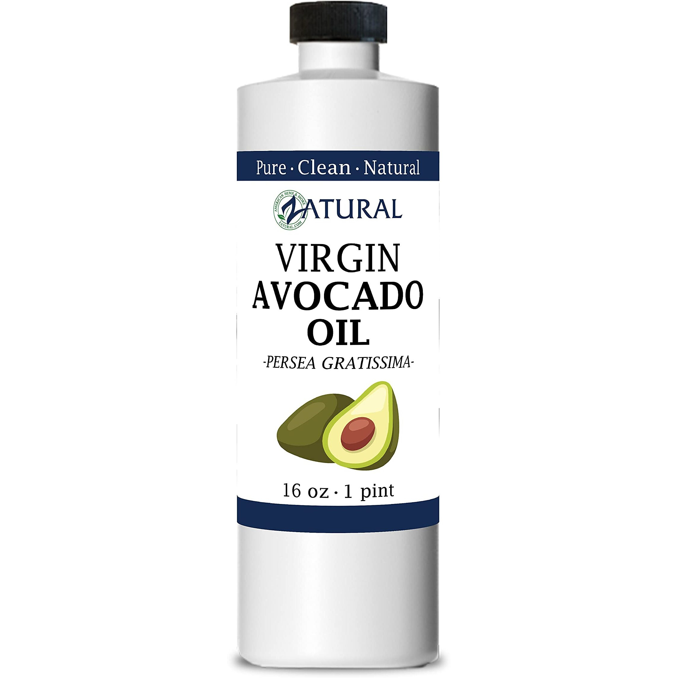 Zatural Organically Grown Avocado Oil 100% Pure Cold Pressed Natural Oil For High Temp Cooking (16Oz)