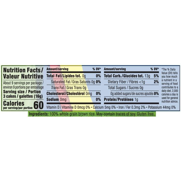 Only Kosher Candy Ultra Thin Salt Free Rice Cakes Squares, (Pack Of 12)