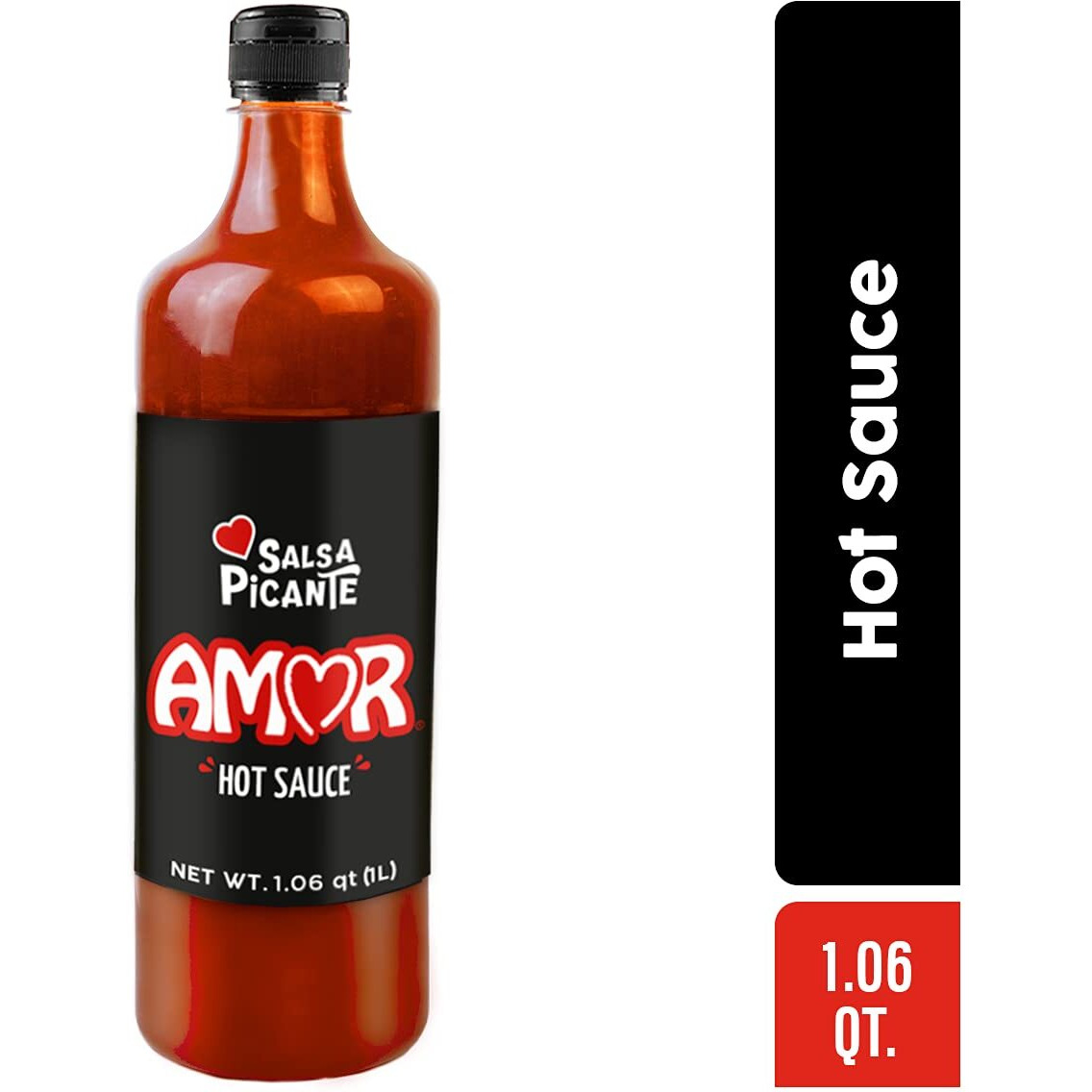 Amor Picante Sauce | Bittersweet Flavor | Sugar Free | Kosher | 33 Fl Oz Bottle (Pack Of 1)
