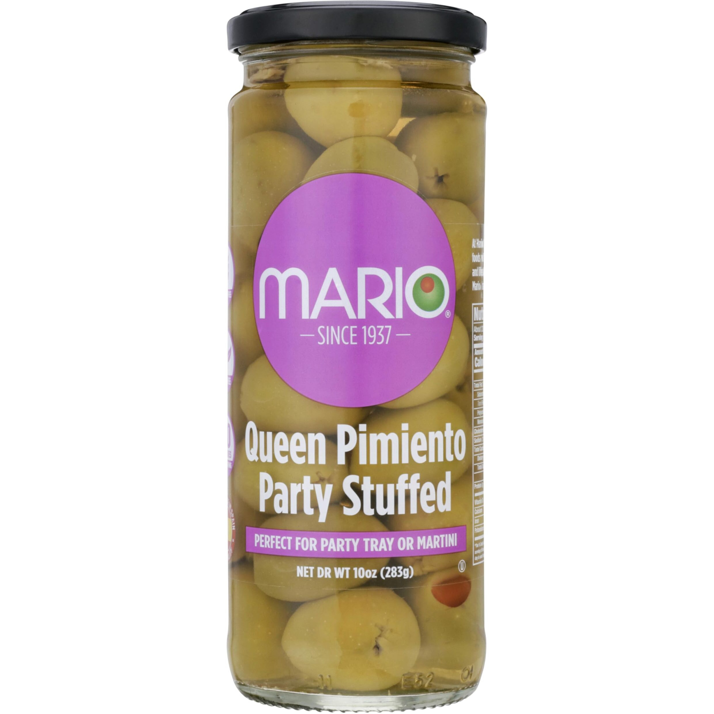 Mario Camacho Foods Pimento Stuffed Queen Party Olives, 10 Ounce