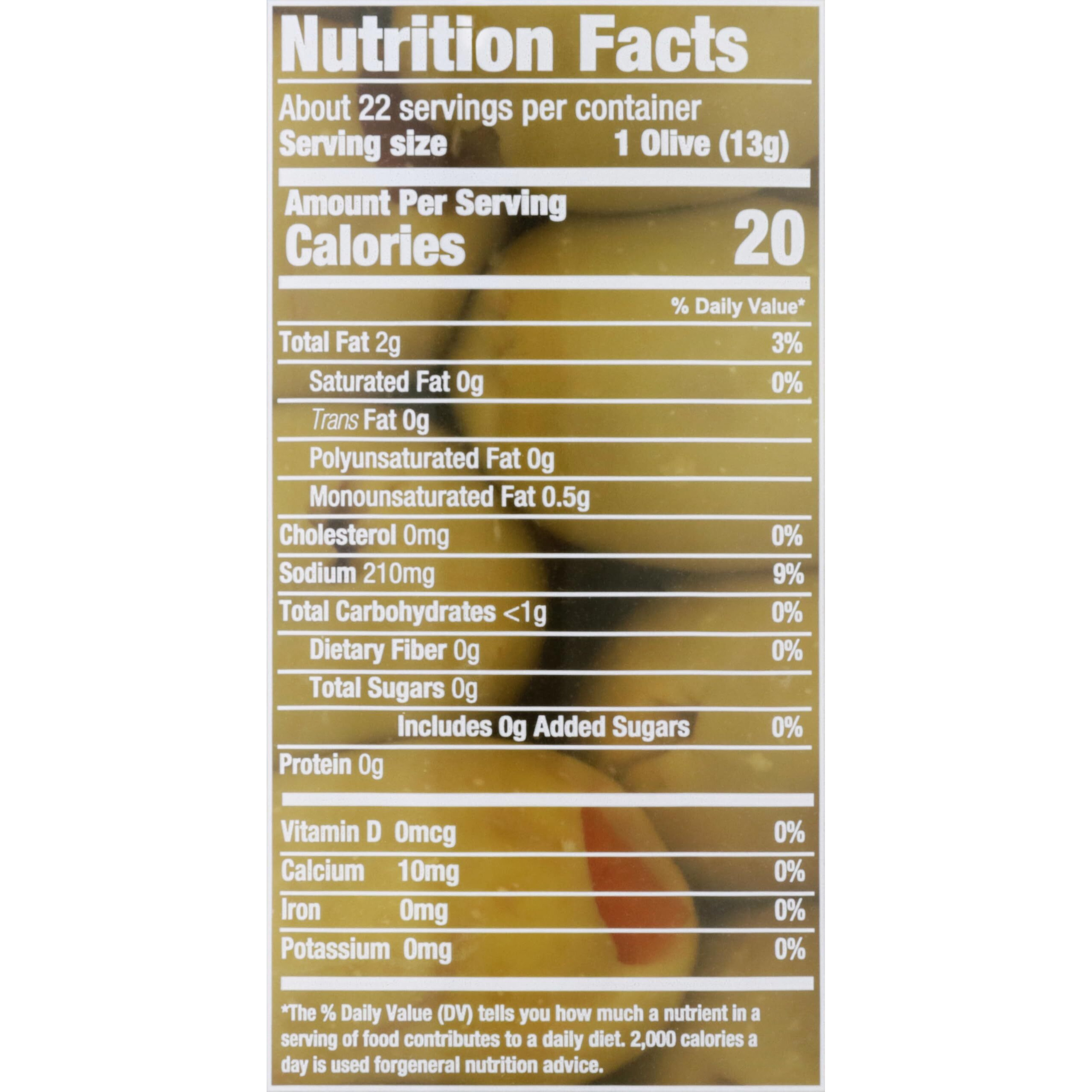 Mario Camacho Foods Pimento Stuffed Queen Party Olives, 10 Ounce