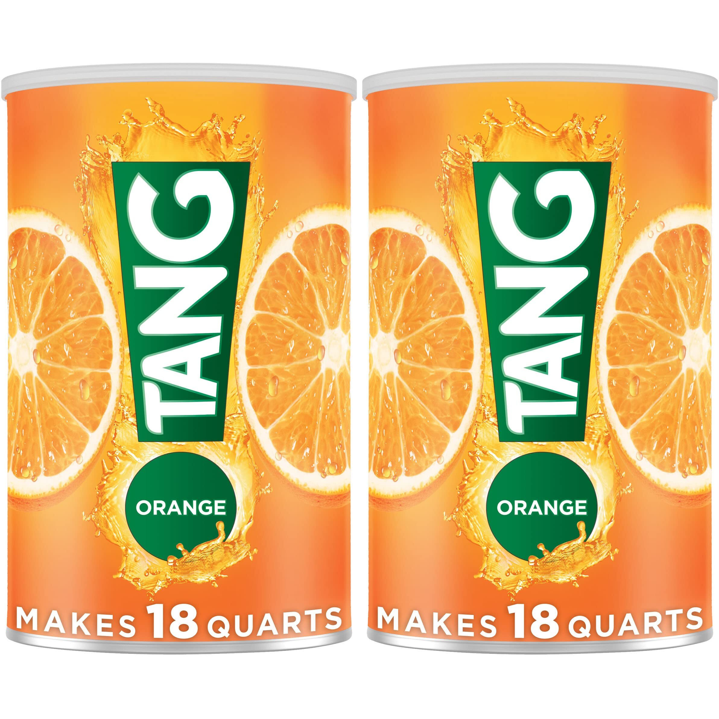 Tang Jumbo Orange Naturally Flavored Powdered Drink Mix 2 Count 58.9 Oz Canisters