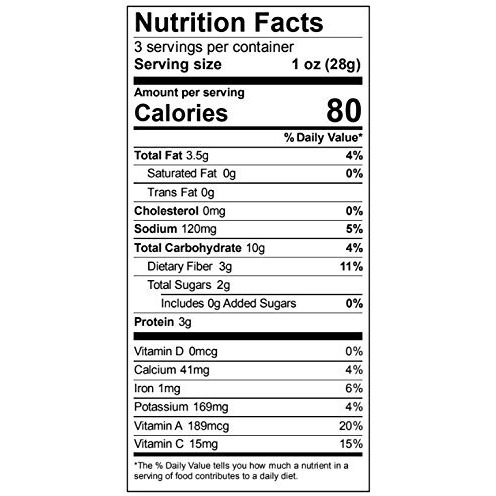 Brad's Plant Based Organic Veggie Chips, Kale, 3 Bags,9 Servings Total