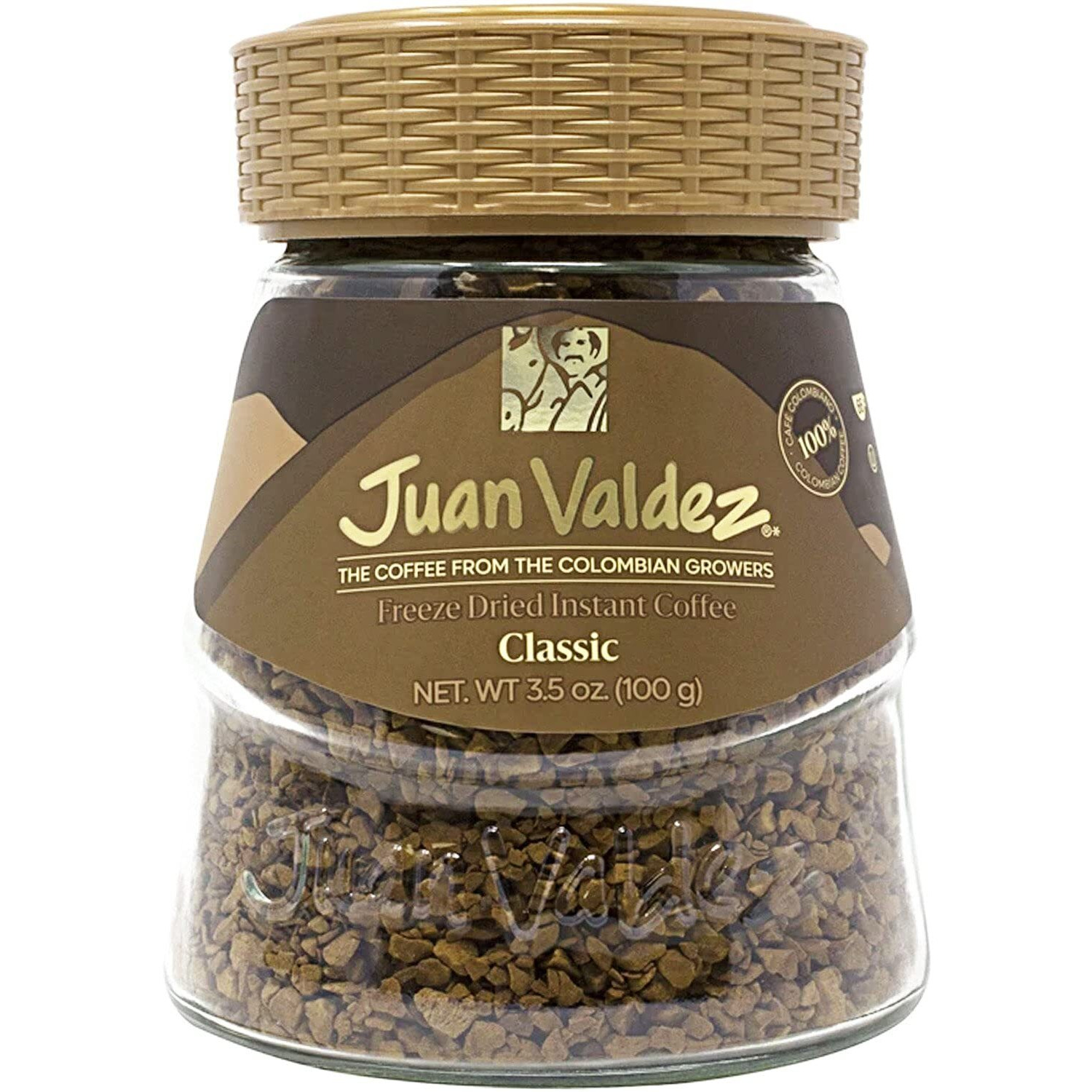 Juan Valdez Freeze Dried Coffee, Classic Flavor 3.5 Oz - Premium Colombian Coffee