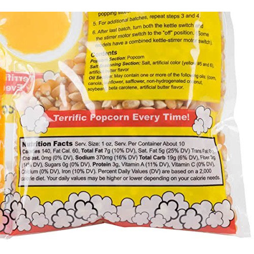 Carnival King All-In-One Popcorn Kit For 8 -10 Ounce Poppers - 24/Case