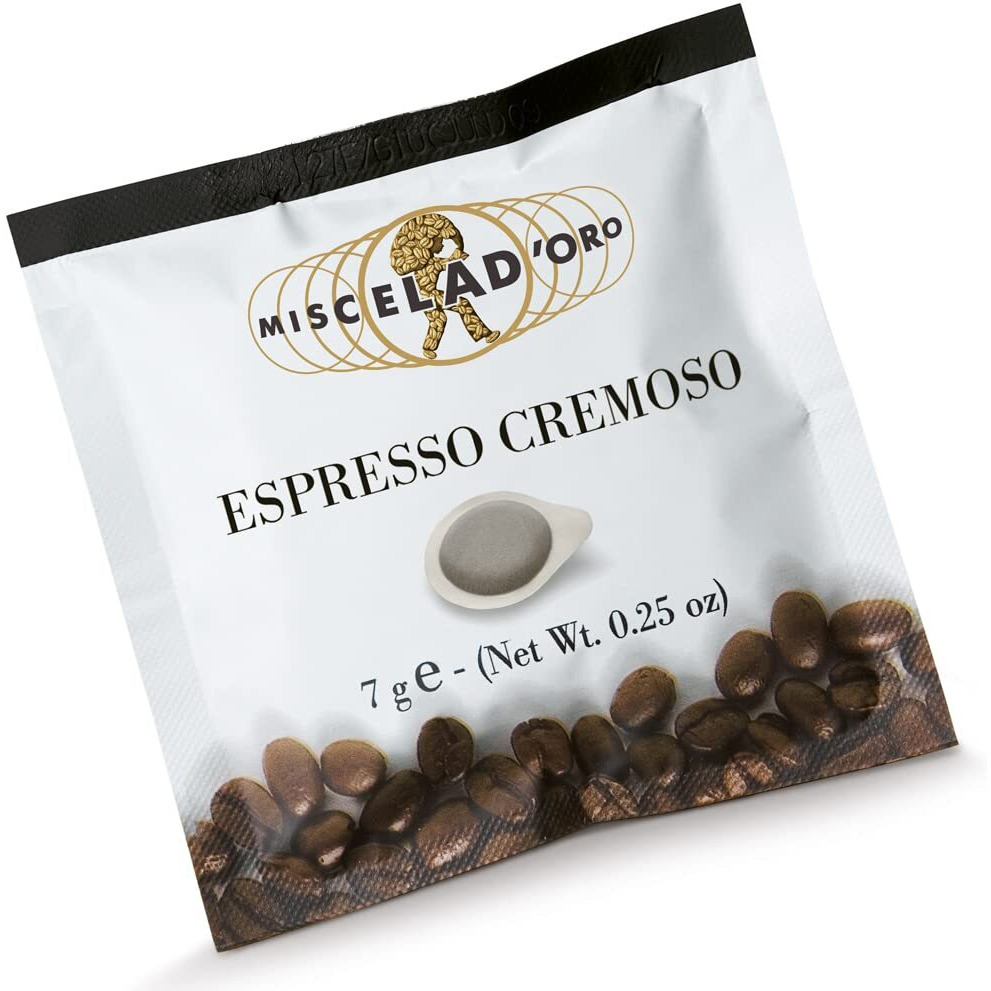 Miscela D'Oro Single Shot Espresso Cremoso Ground Pods, 150 Pack