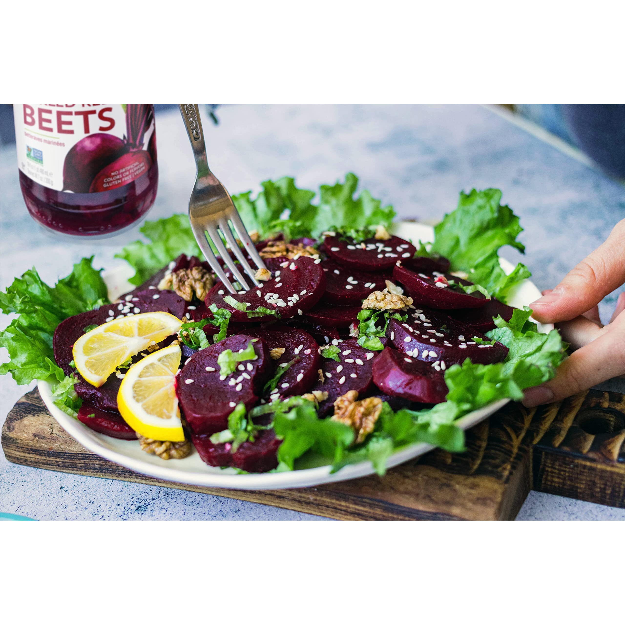 Gefen Sliced Pickled Beets, 16Oz (2 Pack) | Sweet & Tangy, Great Salad Topper, Non Gmo, Certified Kosher (Including Passover)