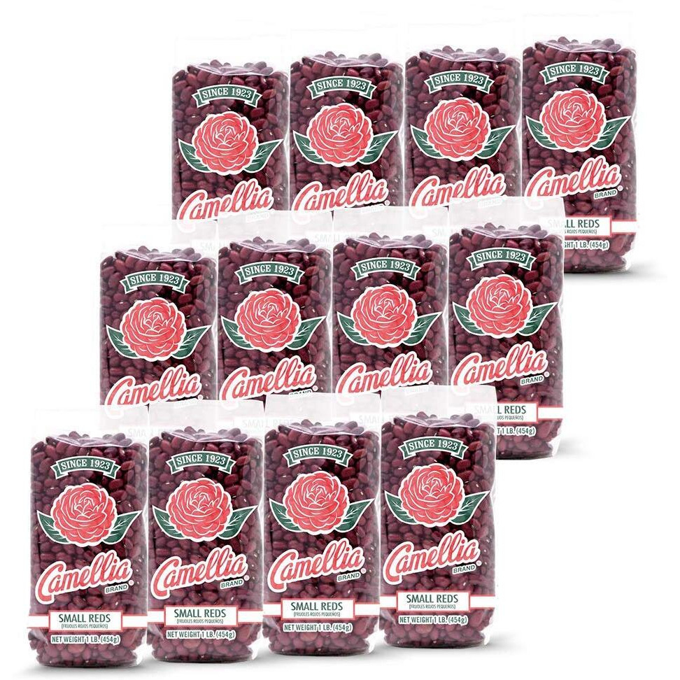 Camellia Brand Dried Small Red Beans, Caribbean-Style Bean, 1 Pound (Pack Of 12)