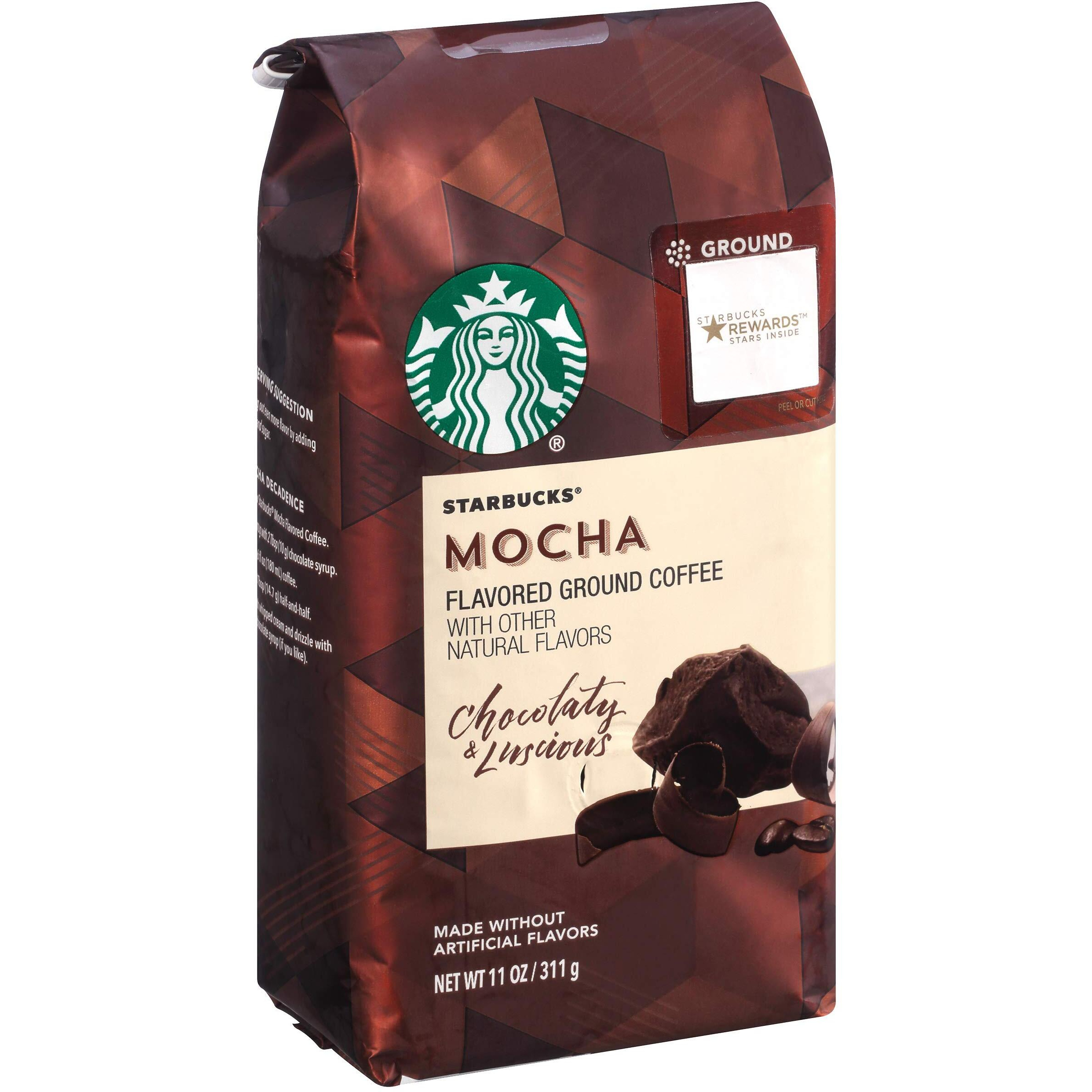 Starbucks Flavored Ground Coffee, Mocha, 11 Oz