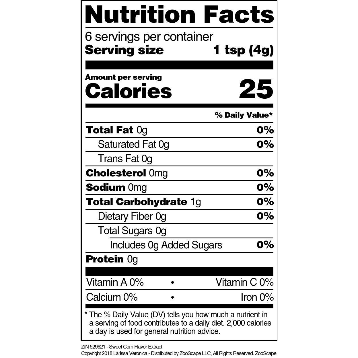 Sweet Corn Flavor Extract (1 Oz, Zin 529621)
