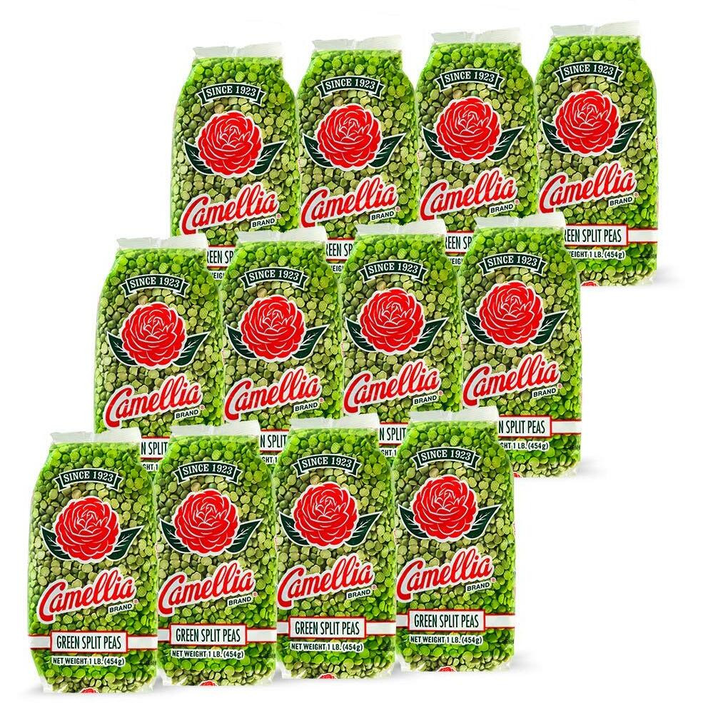 Camellia Brand Dried Green Split Peas, 1 Pound (Pack Of 12)