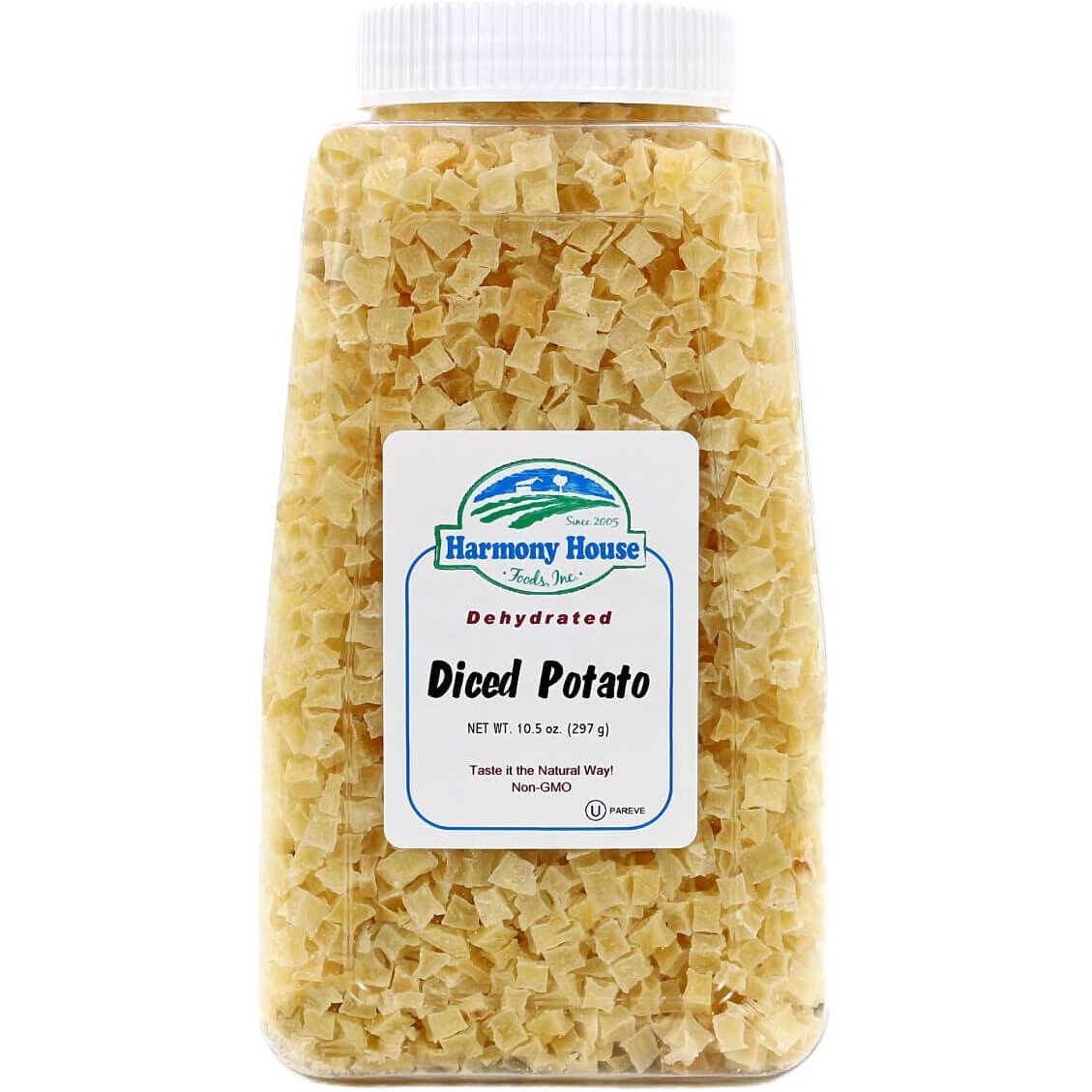 Harmony House Foods Dehydrated Diced Potatoes - Dried Potato Pieces, For Hash Browns, Stews, Soups, Home Fries, And More, 10.5 Ounces