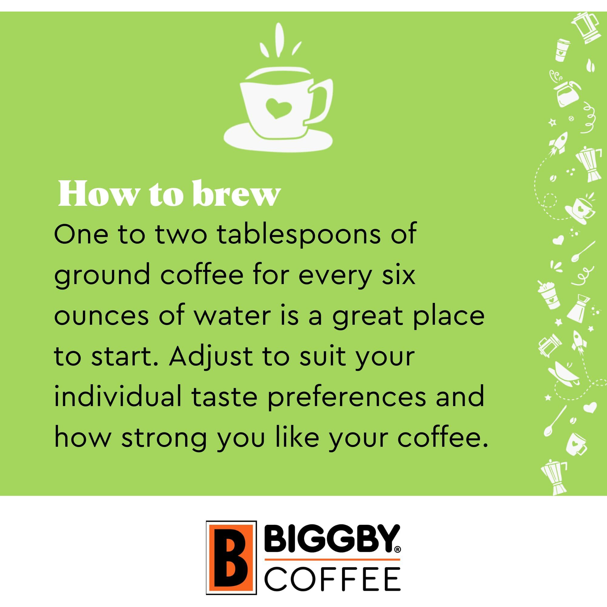 Biggby Brown Sugar Boubon Flavored Ground Coffee, 12Oz Vacuum Sealed Bag, Medium Roasted