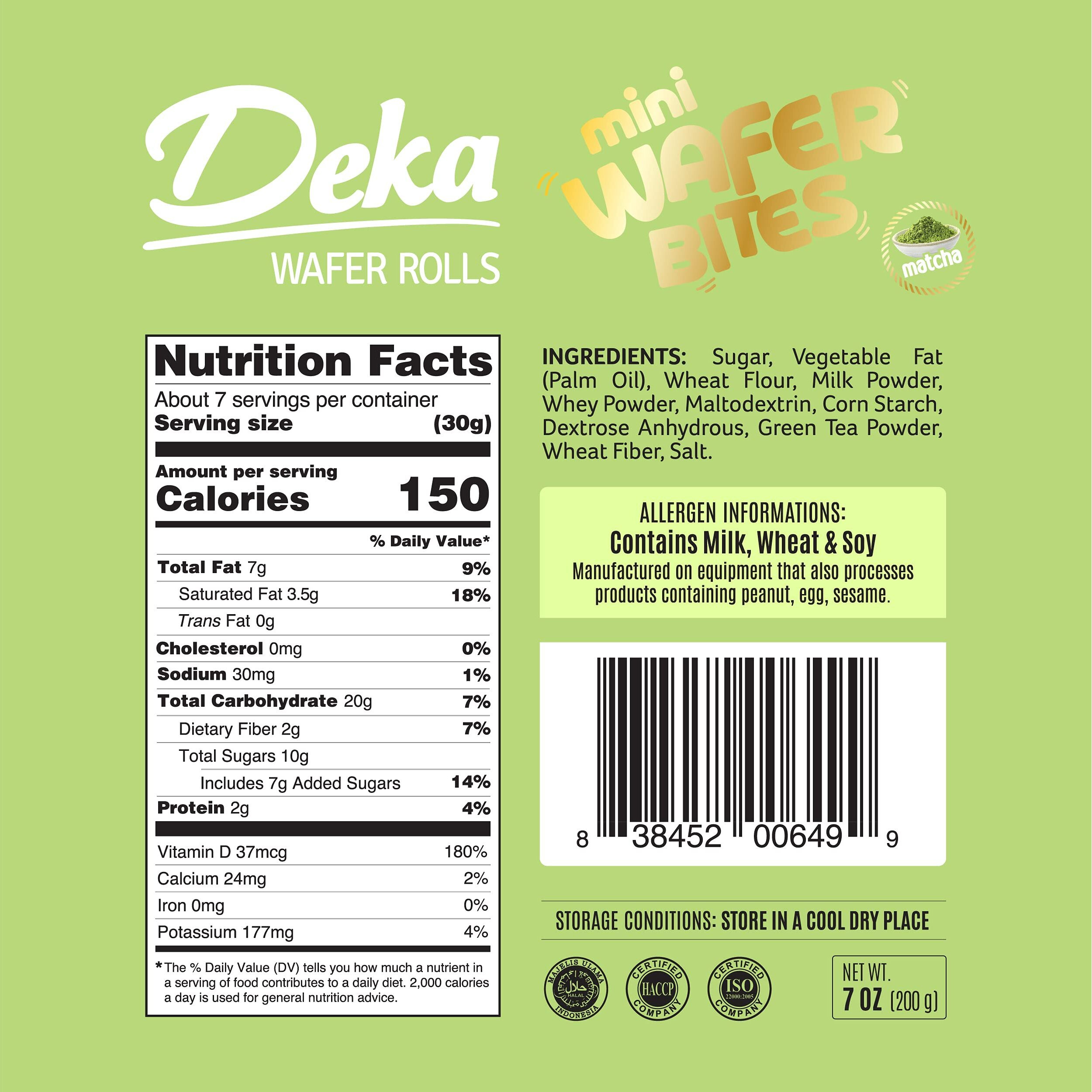 Deka Mini Wafer Bites (Matcha, Pack Of 1)
