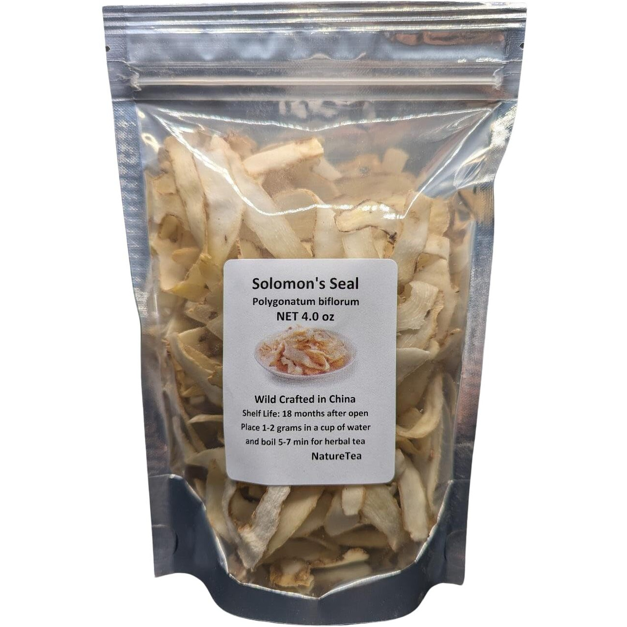 Solomon's Seal - Polygonatum Biflorum Dried Root Slice From Nature Tea (8 Oz)