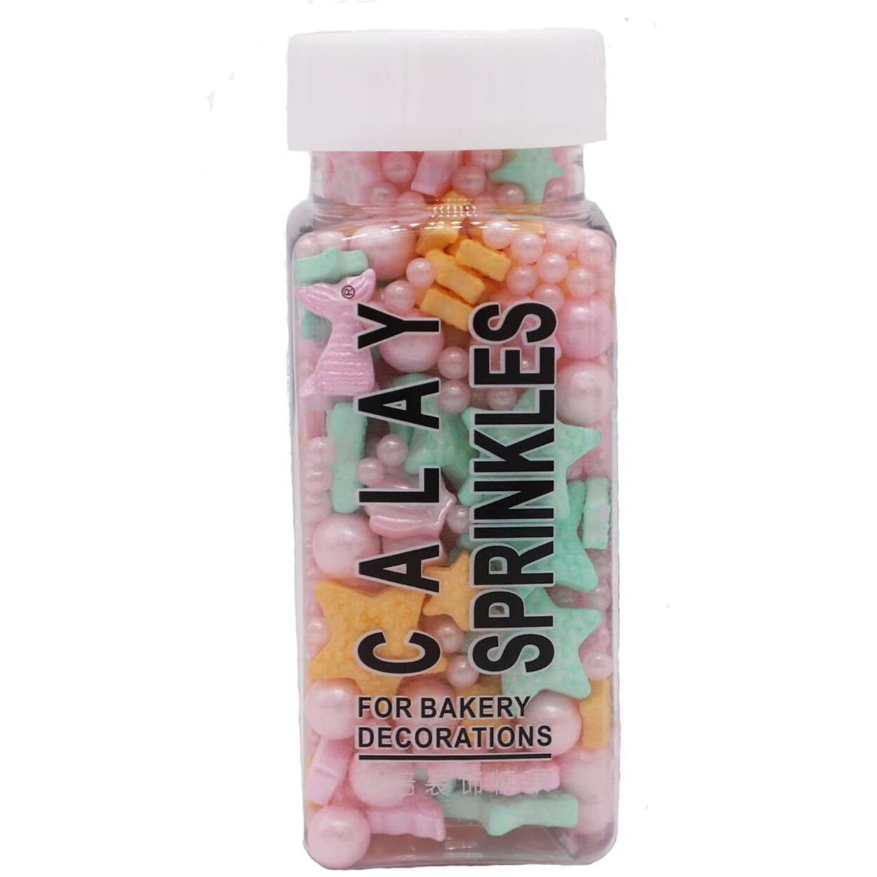 Homankit Mermaid Sprinkle Sweets Sprinkles For Baking Dessert Cupcake Cake Topper Starfish Shell Pearl Mermaid Candy Mix 3.53 Ounces