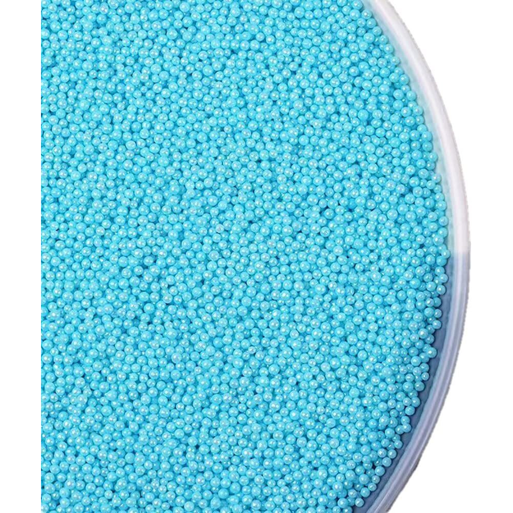Blue Sprinkles Edible Pearl 130G 4.6Oz,Cake Dessert Sprinkles,Cookie Sprinkles,Sugar Pearl, Edible Candy Pearls For Cake Cupcake Decorationg 2Mm (Blue)