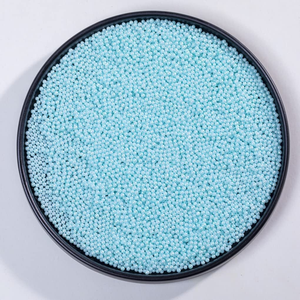 Blue Sprinkles Edible Pearl 130G 4.6Oz,Cake Dessert Sprinkles,Cookie Sprinkles,Sugar Pearl, Edible Candy Pearls For Cake Cupcake Decorationg 2Mm (Blue)