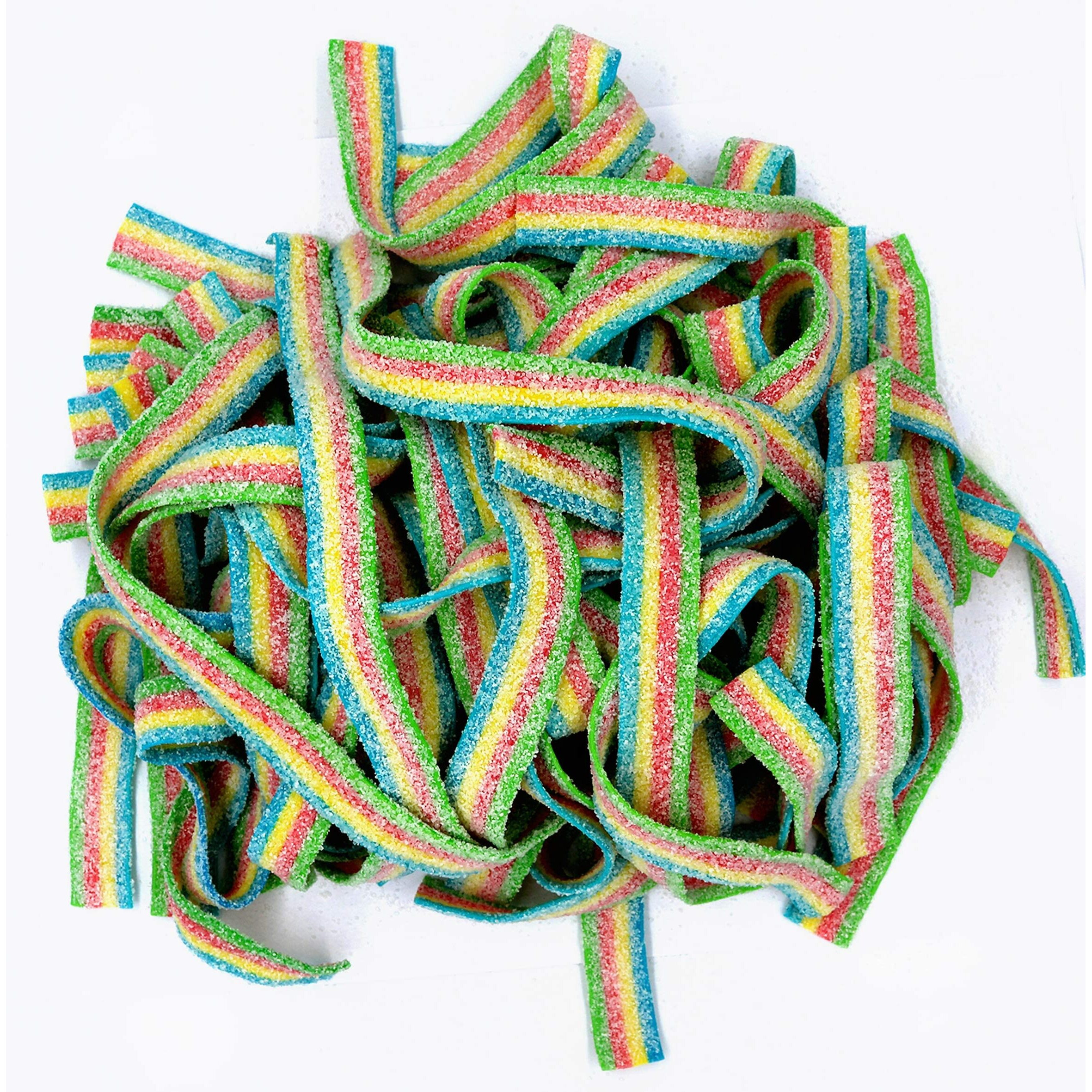 Smarty Stop Sour Gummy Candy Strips (Fantasy Rainbow, 1 Pound)