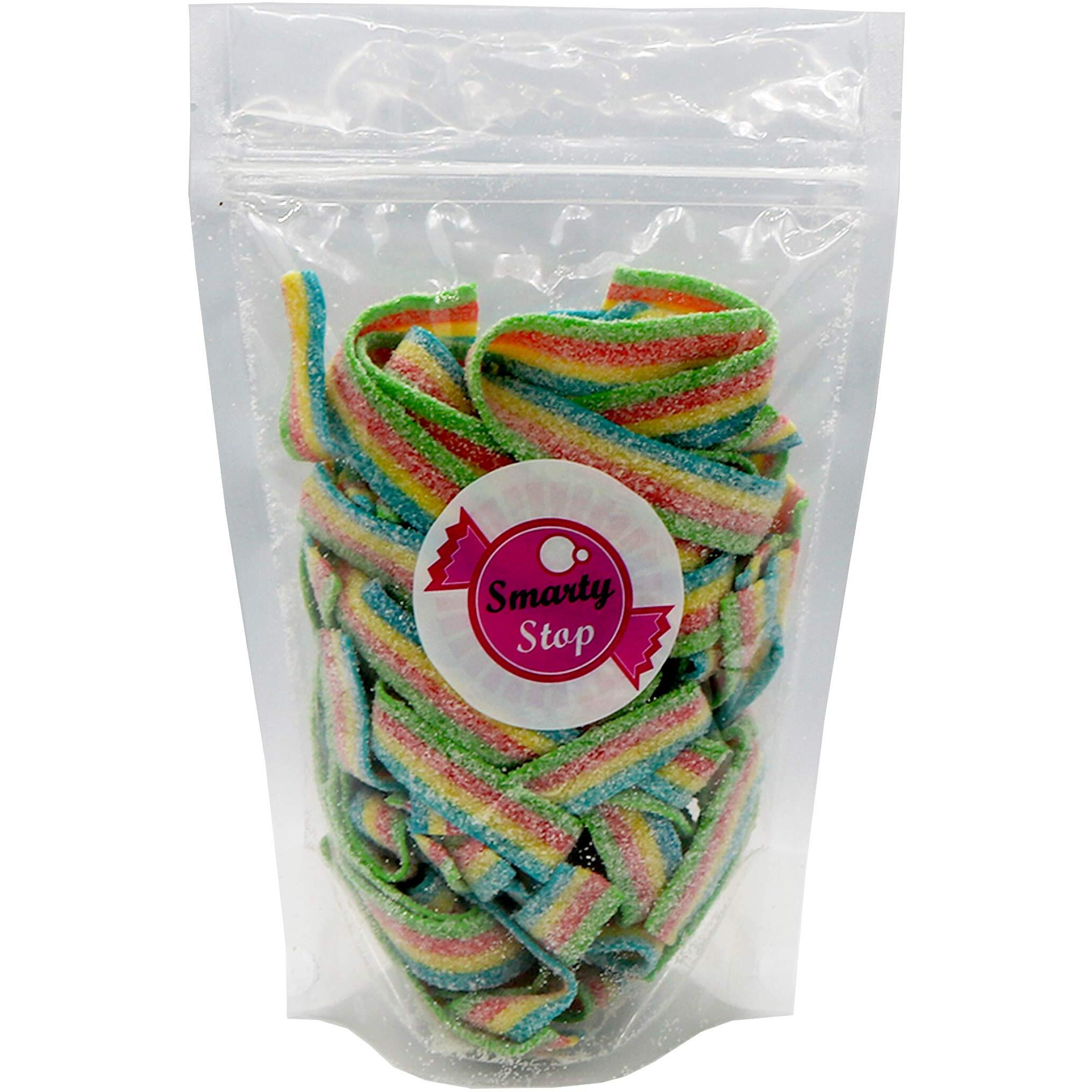 Smarty Stop Sour Gummy Candy Strips (Fantasy Rainbow, 1 Pound)