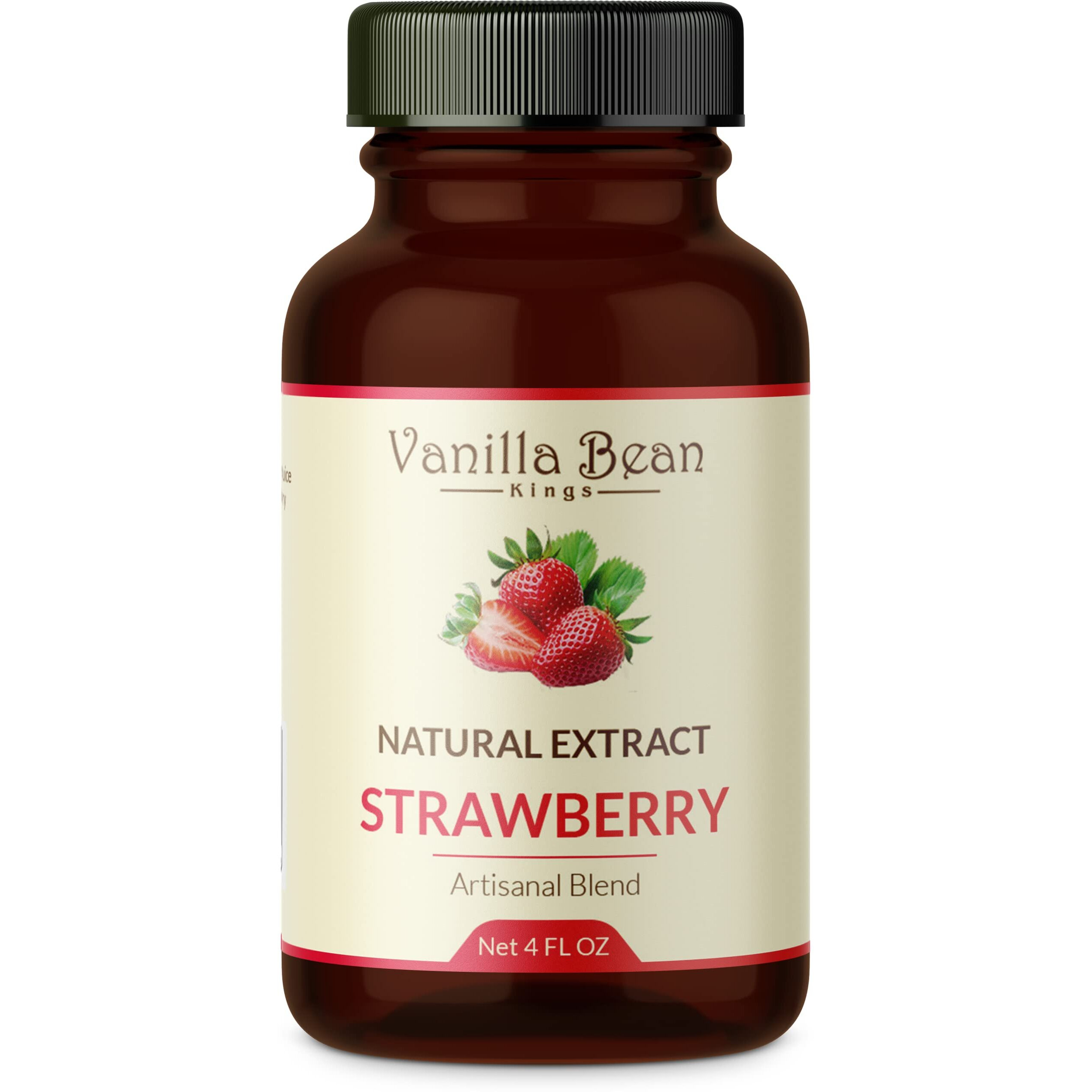 Natural Strawberry Extract For Baking And Flavoring - 4 Oz - Premium Quality Natural Flavors For Baked Goods, Desserts, & Cooking