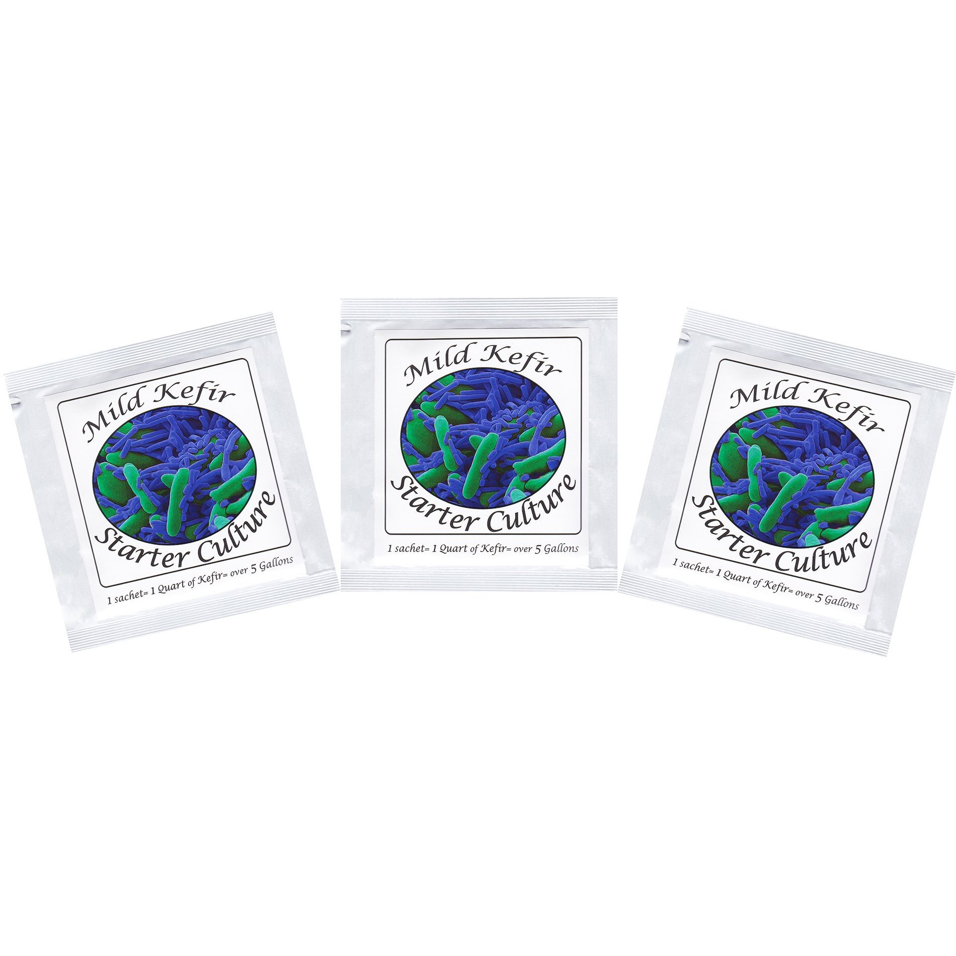 Kefir Starter Cultures - Pack Of Freeze-Dried Culture Sachets For Creamy And Mild Milk Kefir (3 Sachets)