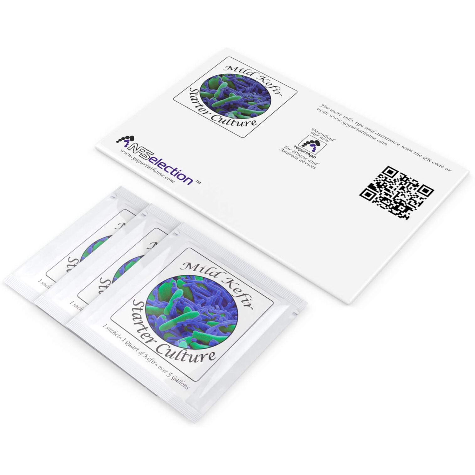 Kefir Starter Cultures - Pack Of Freeze-Dried Culture Sachets For Creamy And Mild Milk Kefir (3 Sachets)