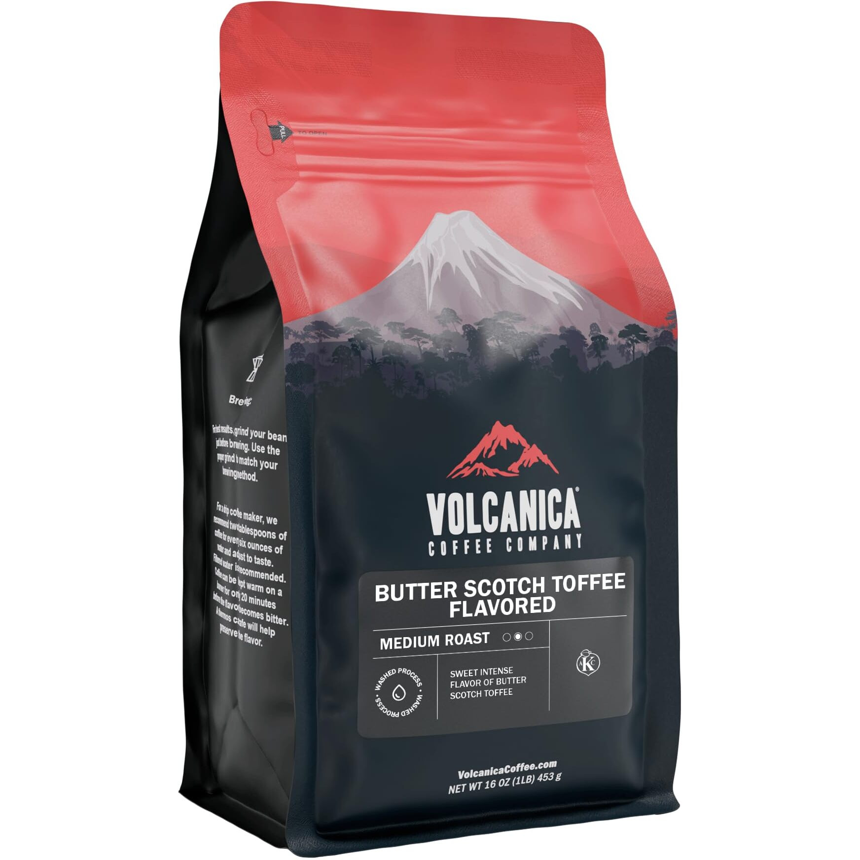 Butter Scotch Toffee Flavored Coffee, Ground, Fresh Roasted, 16-Ounce