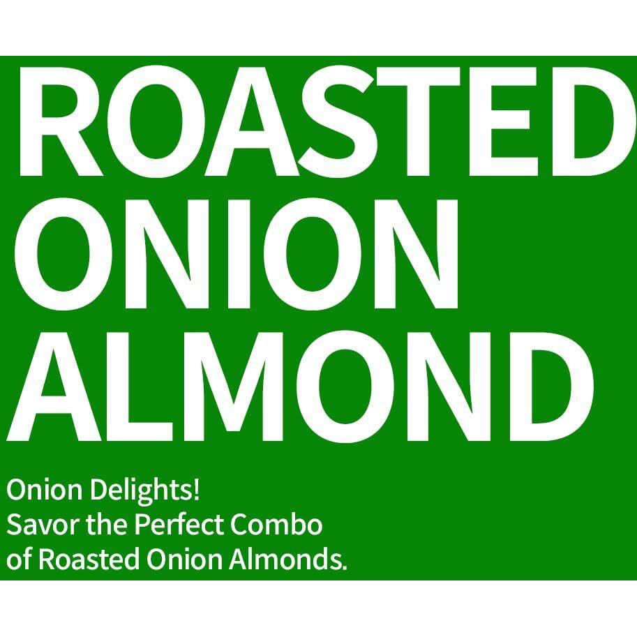 [Official Gilim Hbaf] Korean Roasted Onion Seasoned Almonds Nut Protein Snack | Nutritious Enery Boost | After-School, Work, Trip Camping Snack | Pre-Workout Snack | Korean Souvenir (Roasted Onion, 1X190Gram Pack)