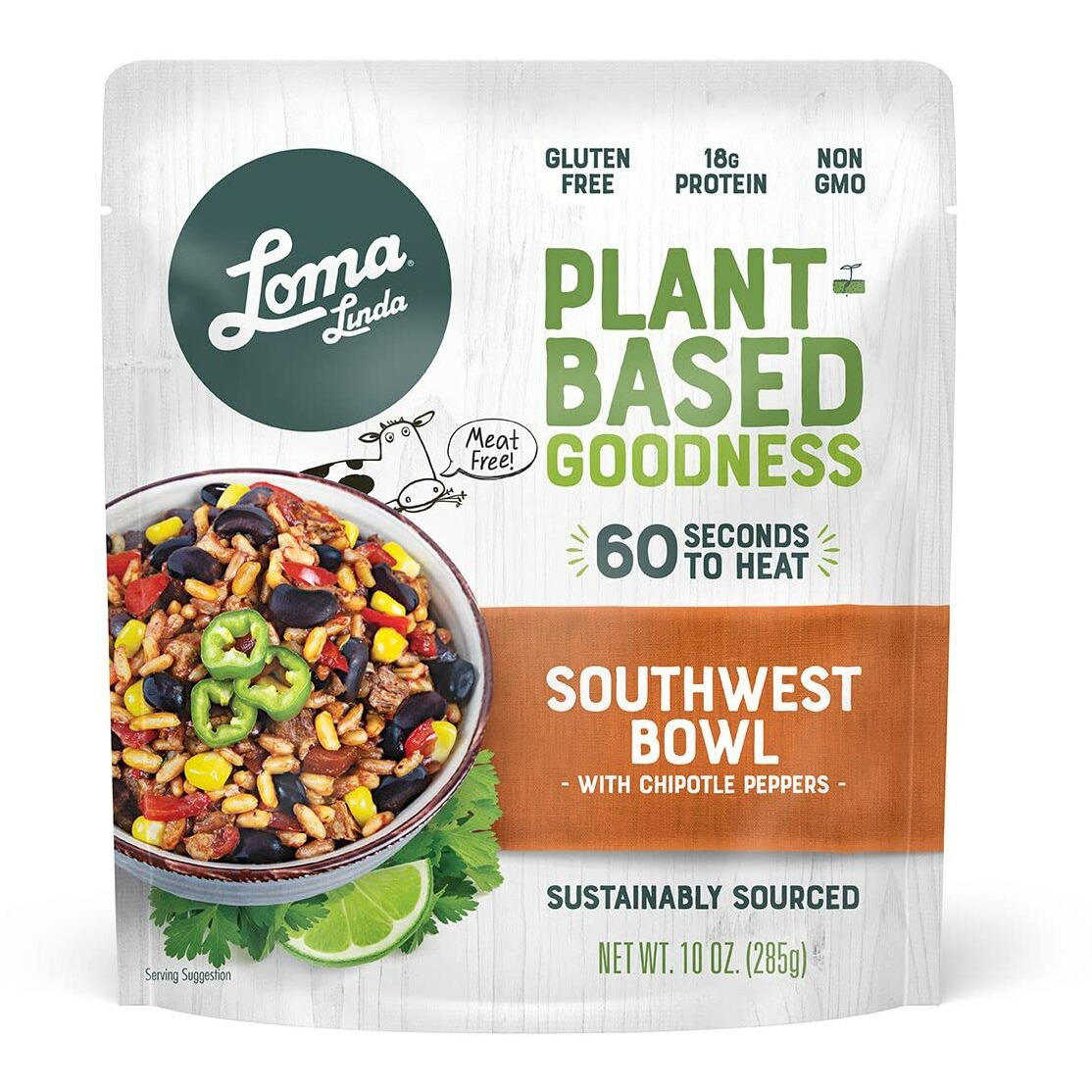 Loma Linda - Plant-Based Complete Meal Solution Packets (Southwest Chipotle Bowl (10 Oz.), 3 Pack)