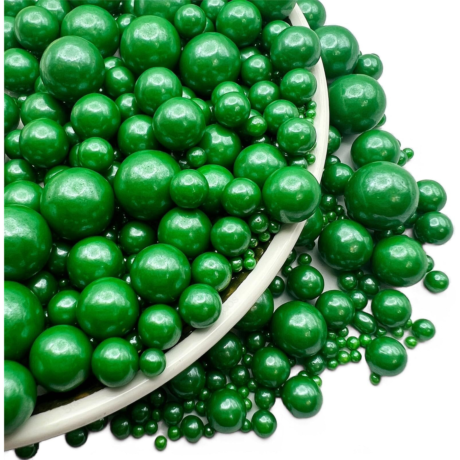 Christmas Green Edible Pearls For Cake Decorating 5.1 Oz Christmas Green Edible Pearls Christmas Sprinkles Green Pearl Sprinkles Green Pearl Cake Decorations Gluten Free Pearl Decoration Cookie Sprinkles And Decorations Green