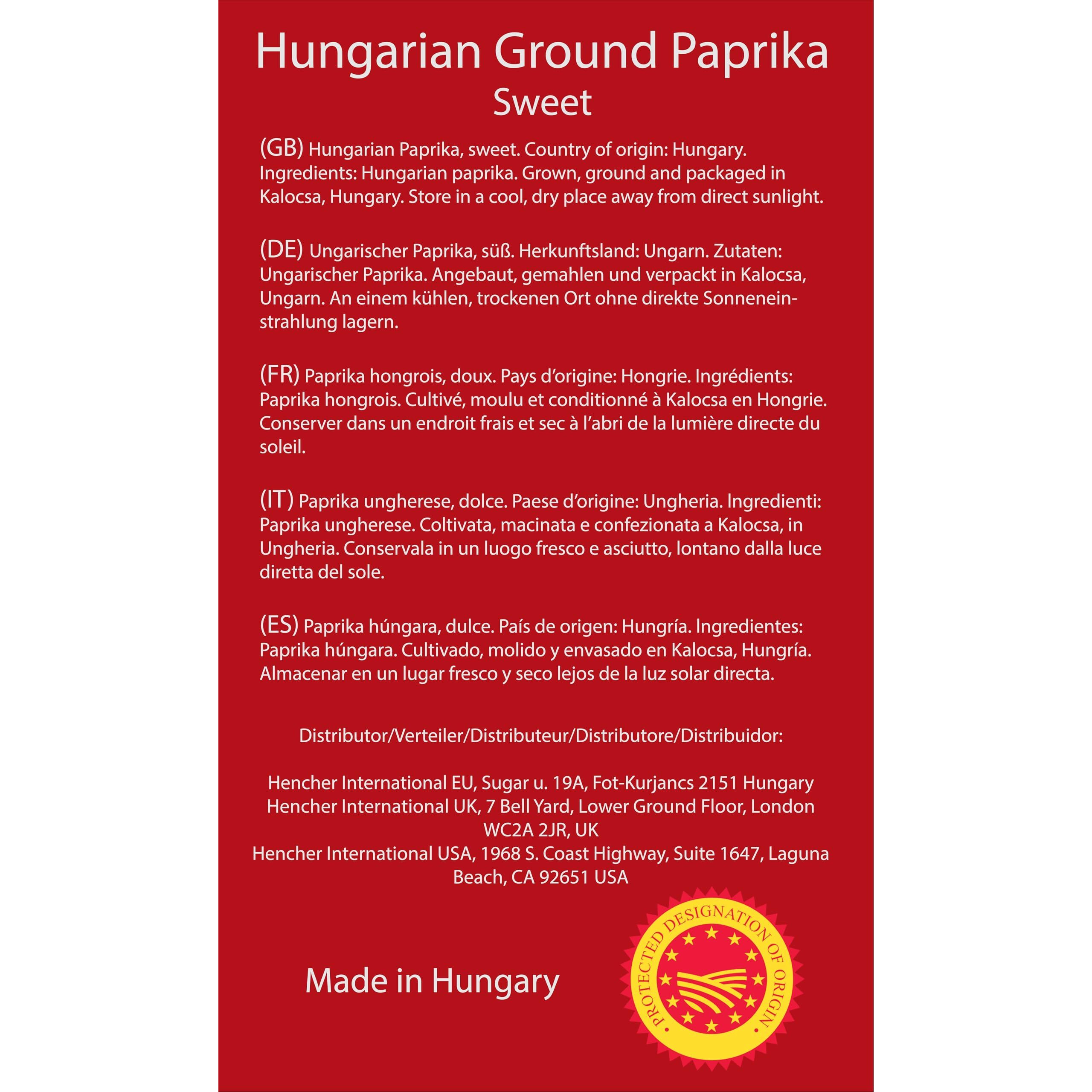 Hungarian Sweet Paprika (50G/1.76Oz) In Traditional Folk Canvas Bag, Imported From Hungary