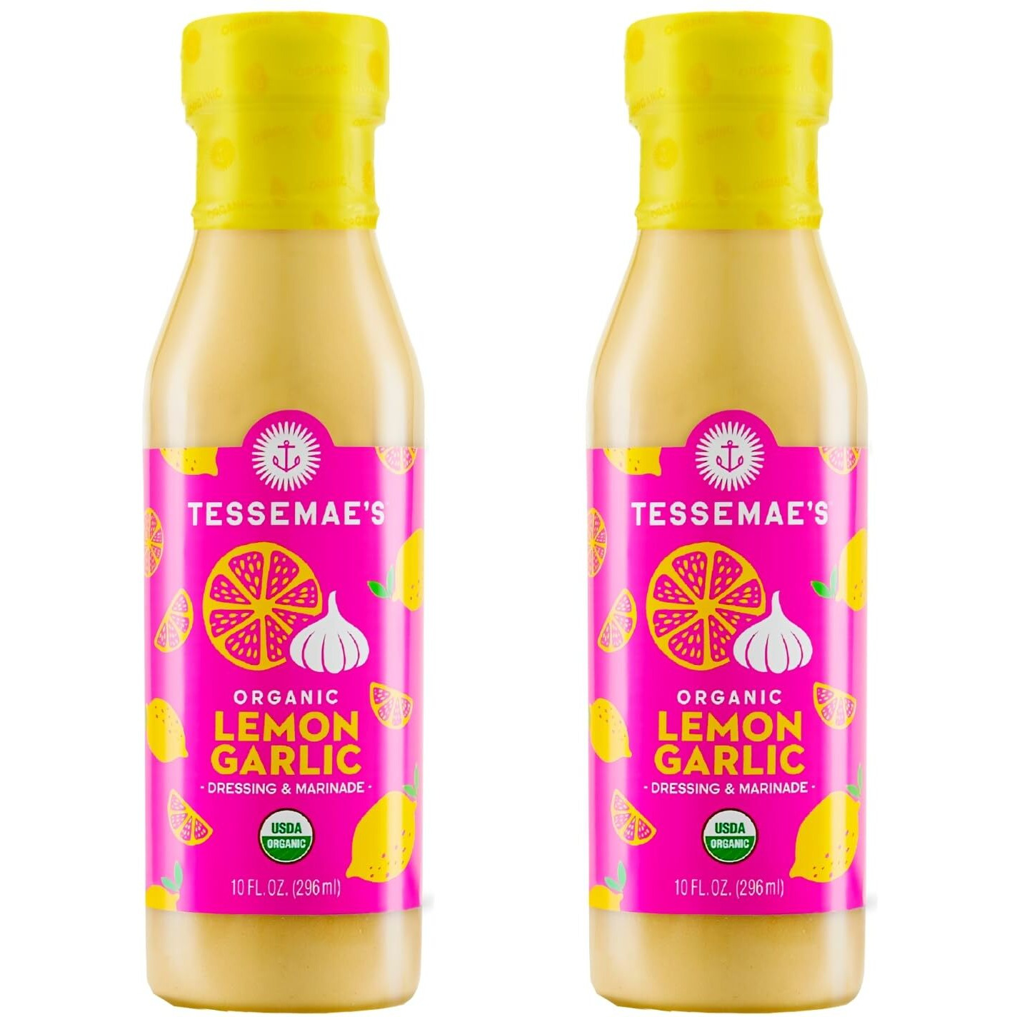Tessemae's All Natural Salad Dressing 2-Pack (Organic Lemon Garlic)