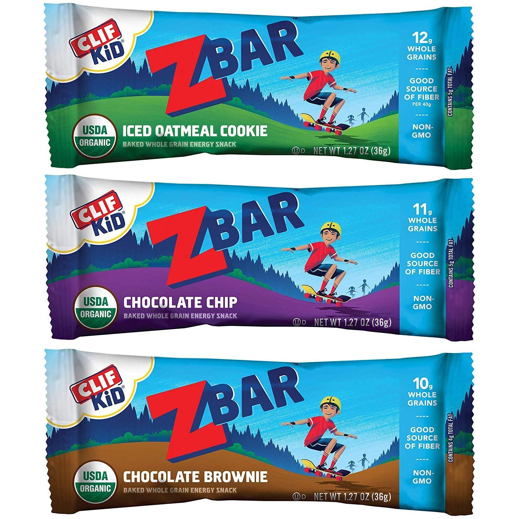 Clif Kid Organic Z Bar, Variety, 1.27 Ounce, 36 Count