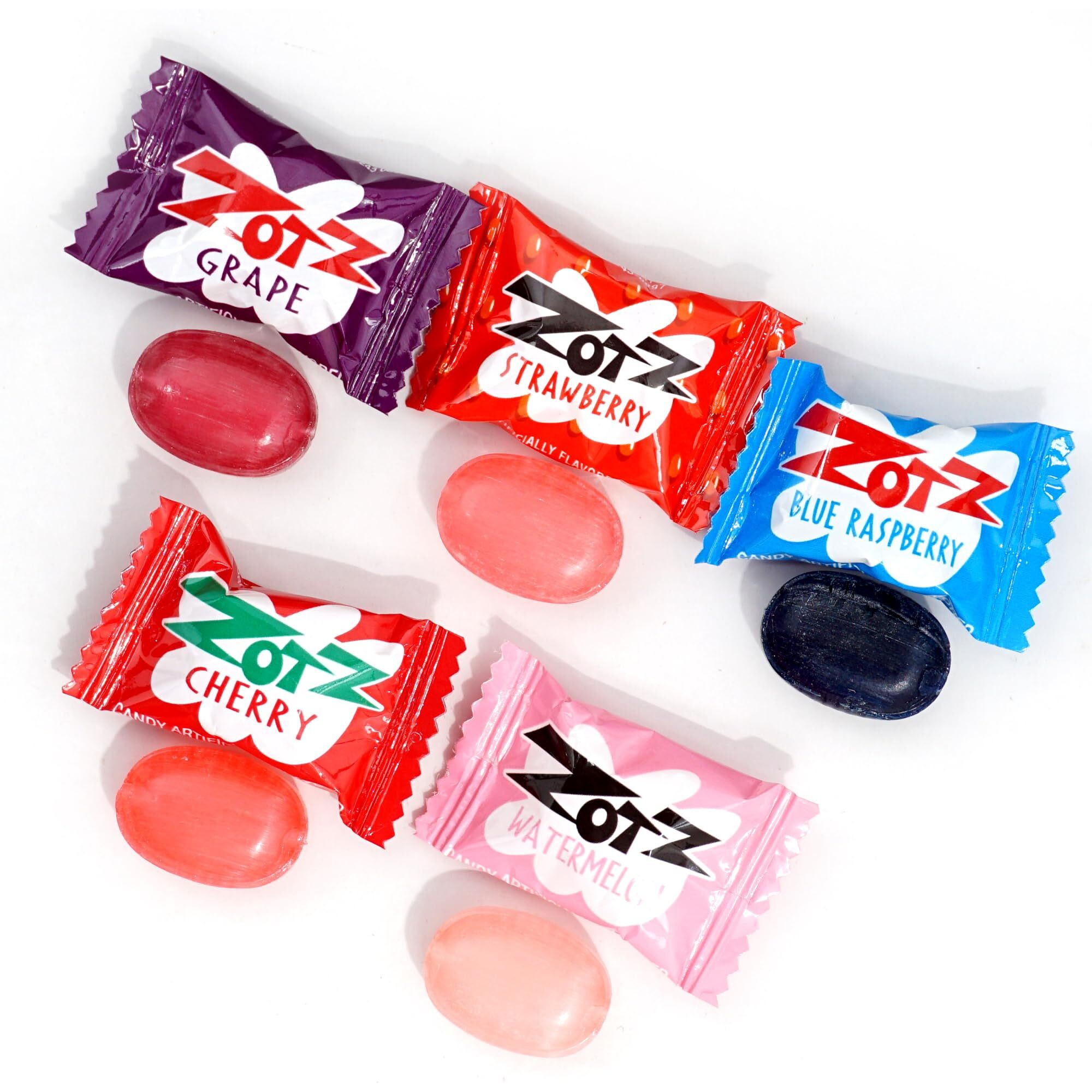 Zotz Fizz Candy, 2Lb Bulk Bag (Approx. 180 Pieces), 5 Assorted Flavors