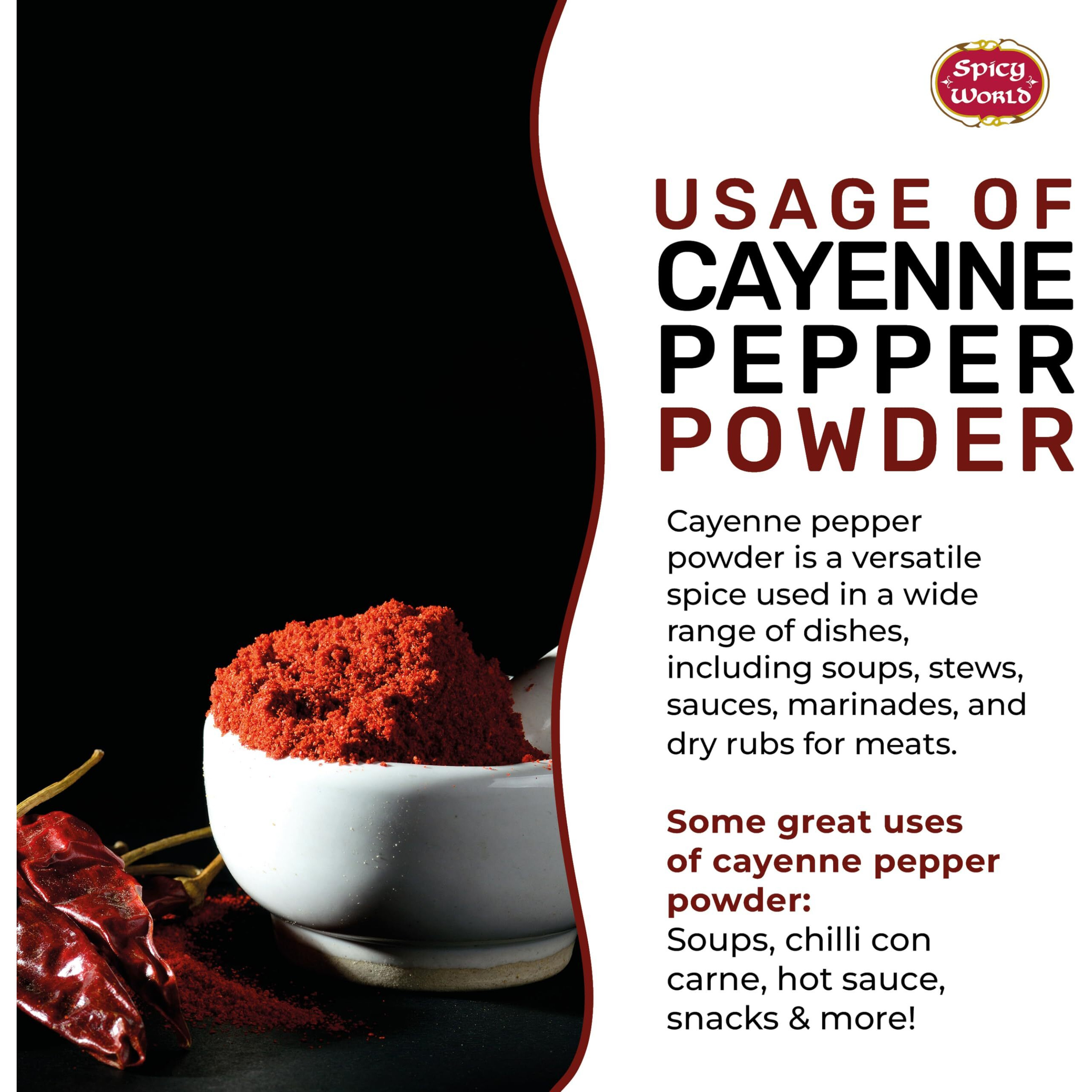 Spicy World Cayenne Pepper Powder Ground Chili Pepper 10 Pound Bulk Bag - 40K Shu, Hot Chilli Powder