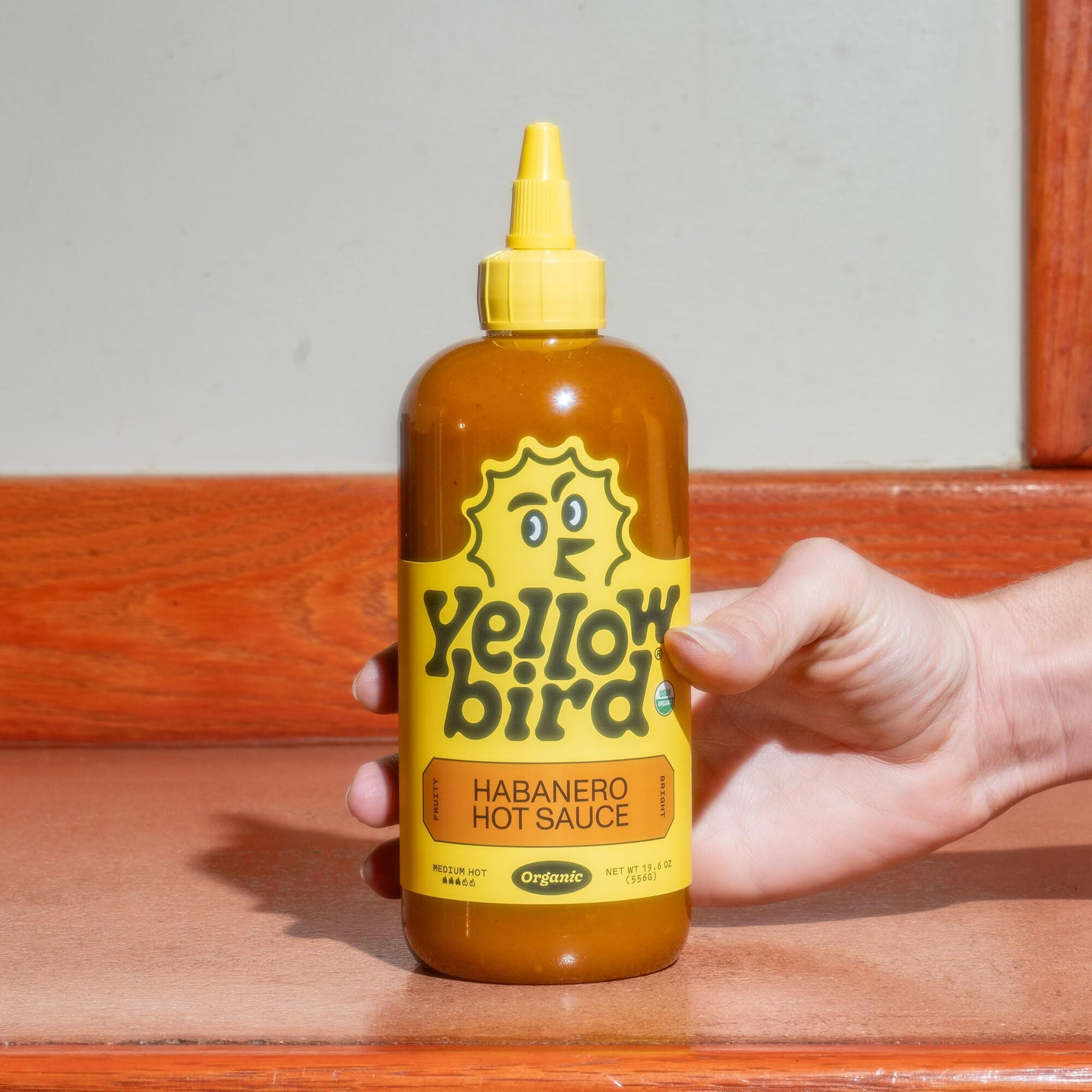 Yellowbird Organic Habanero Hot Sauce - Medium Hot - Vegan Habanero Sauce Made With Carrots, Garlic And Tangerine - Gluten-Free & Non-Gmo Organic Hot Sauce - Tabletop Size - (19.6 Oz, 1 Count)