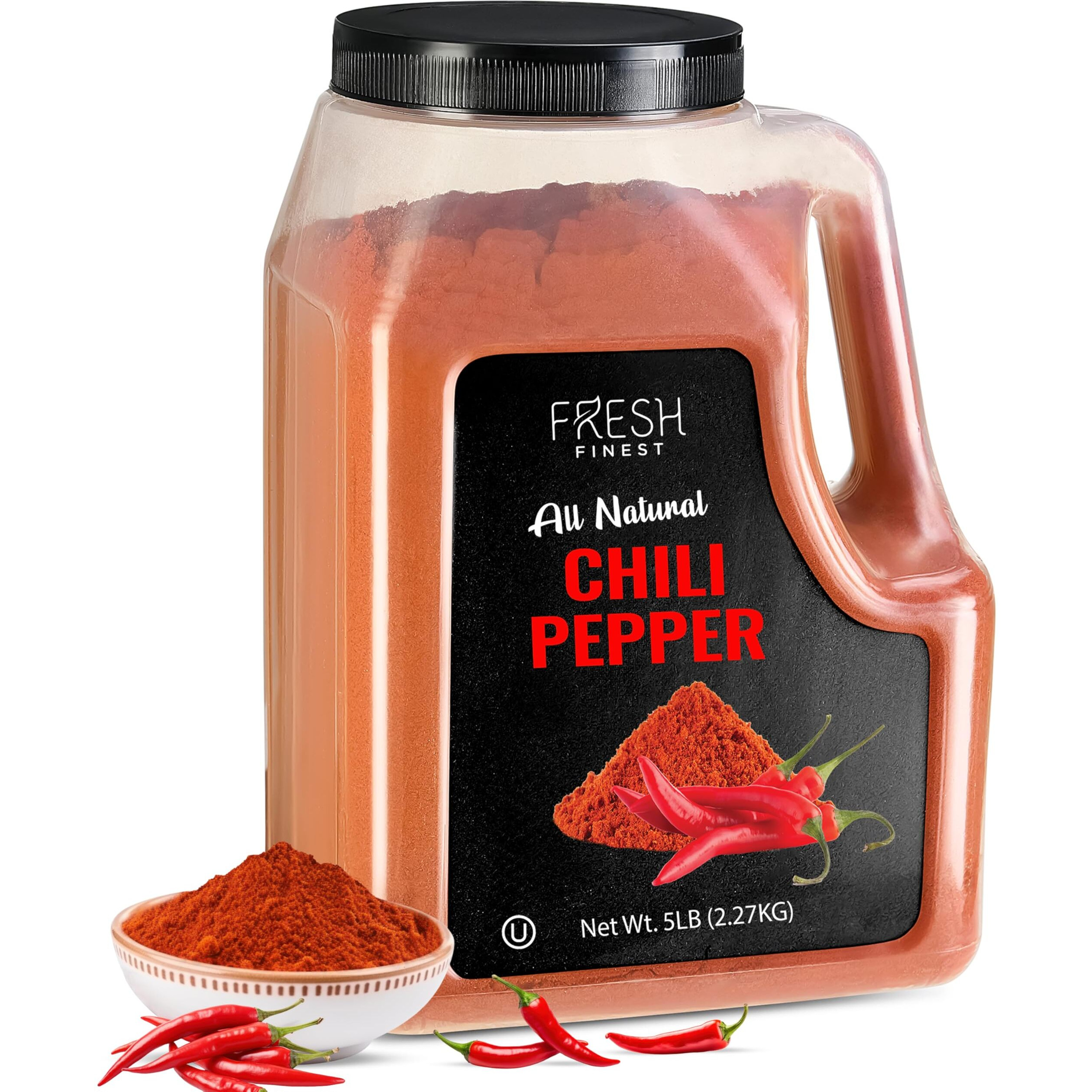 Fresh Finest Bulk Spices Commercial And Home Cooking 5 Lb Chili Powder - Red Pepper Seasoning, Freshly Packed At The Source Non-Gmo, Ground Red Chili Best For Stews, Meat Rubs, Salsa, And More - 5 Lb