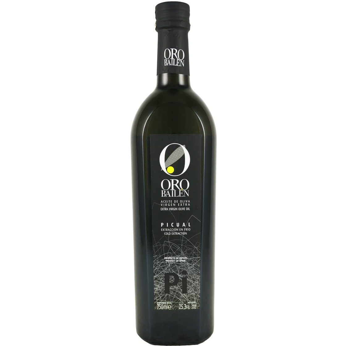Oro Bailen Reserva Familiar Picual 2020 Harvest - 0.75 Liter / 25.4 Ounce - Spanish Extra Virgin Olive Oil From Jaen, Andalusia