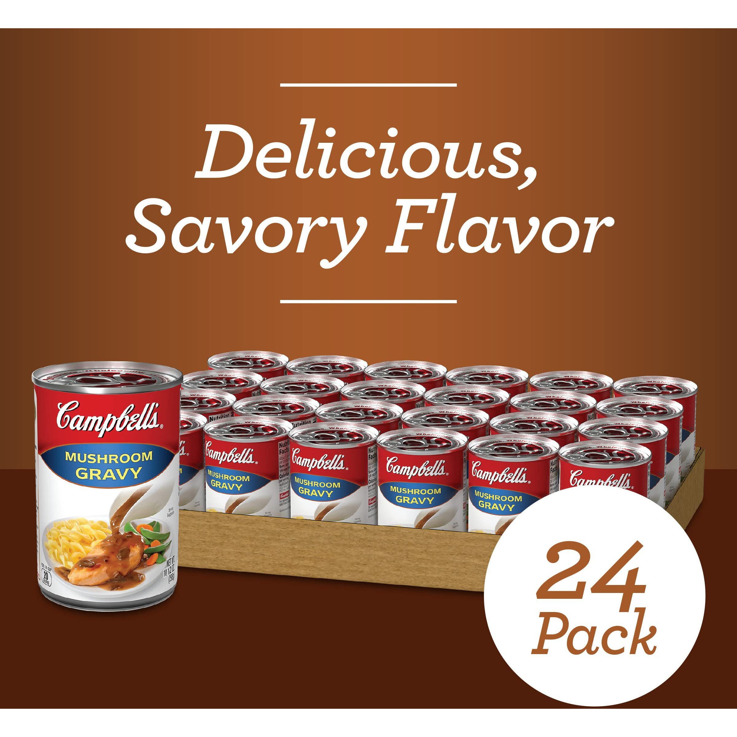 Campbell's Gravy, Mushroom, 10.5 Oz. Can (Pack Of 24)