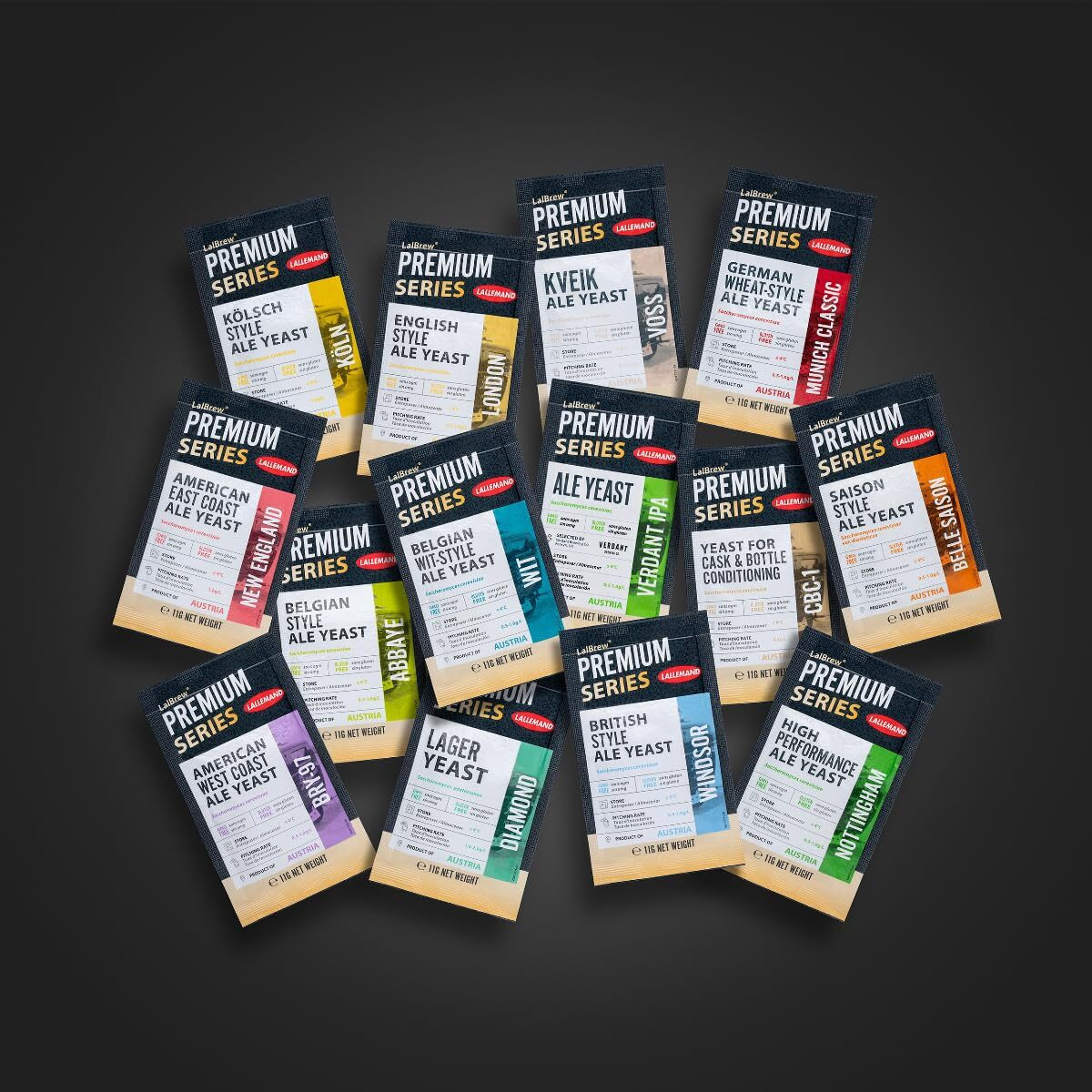 Lalbrew Voss Kveik Brewing Yeast (2 Pack) - Kveik Ale Yeast - Make Beer At Home - 11 G Sachets - Saccharomyces Cerevisiae - Sold By Capybara Distributors Inc.