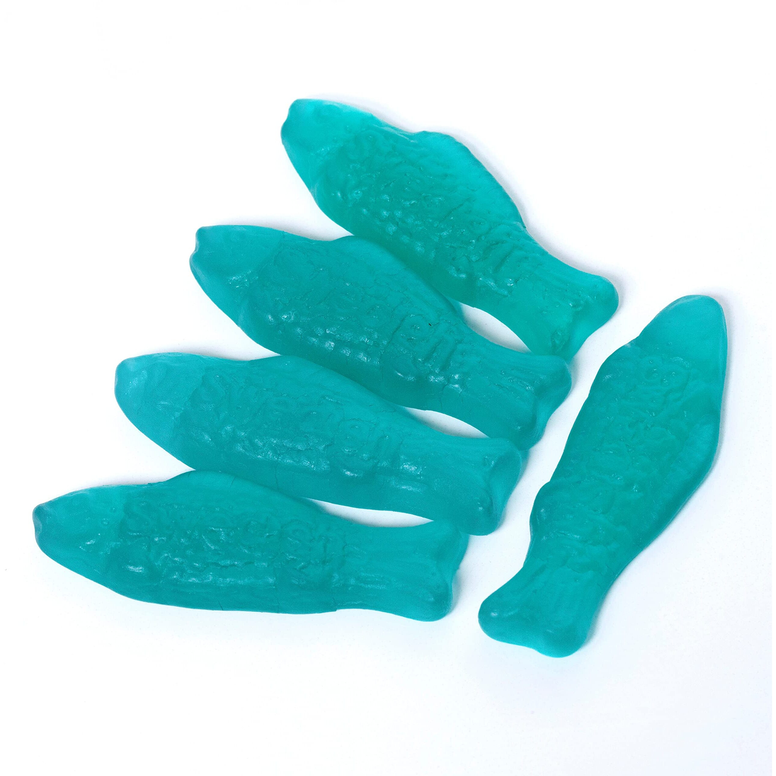 Swedish Fish Blue Raspberry Lemonade Soft & Chewy Candy, Bulk Candy, 12-8.04 Oz Bags