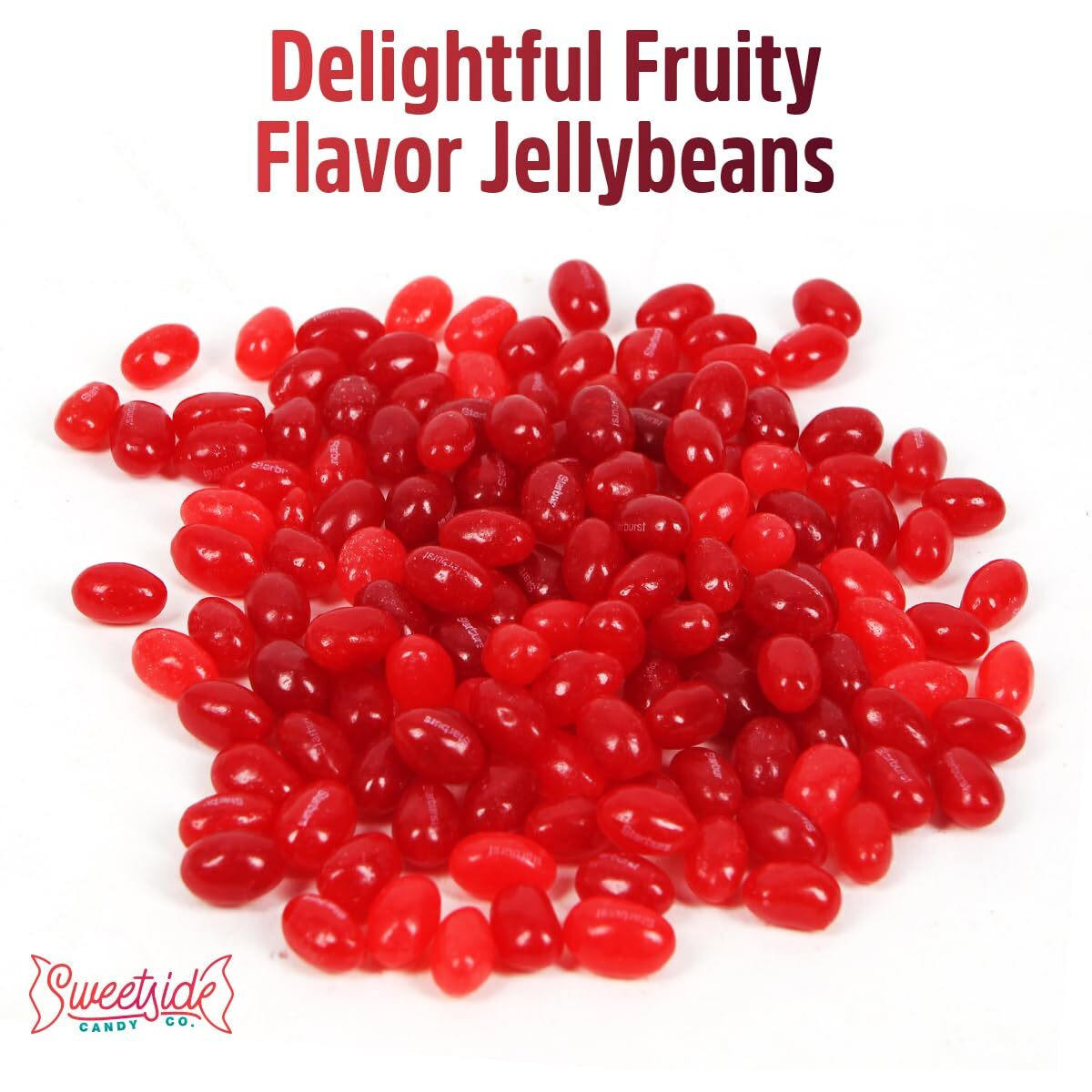 Favereds Jelly Beans Fruit Chews Candy For Kids And Party Favors - Starburstjelly Beans Fave Red Candies Watermelon, Cherry, And Strawberry Flavors For Sweet Snacking, Movie Candy - 2 Pack