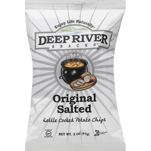 Deep River Snacks Original Sea Salt Kettle Cooked Potato Chips, 2 Ounce (Pack Of 24)