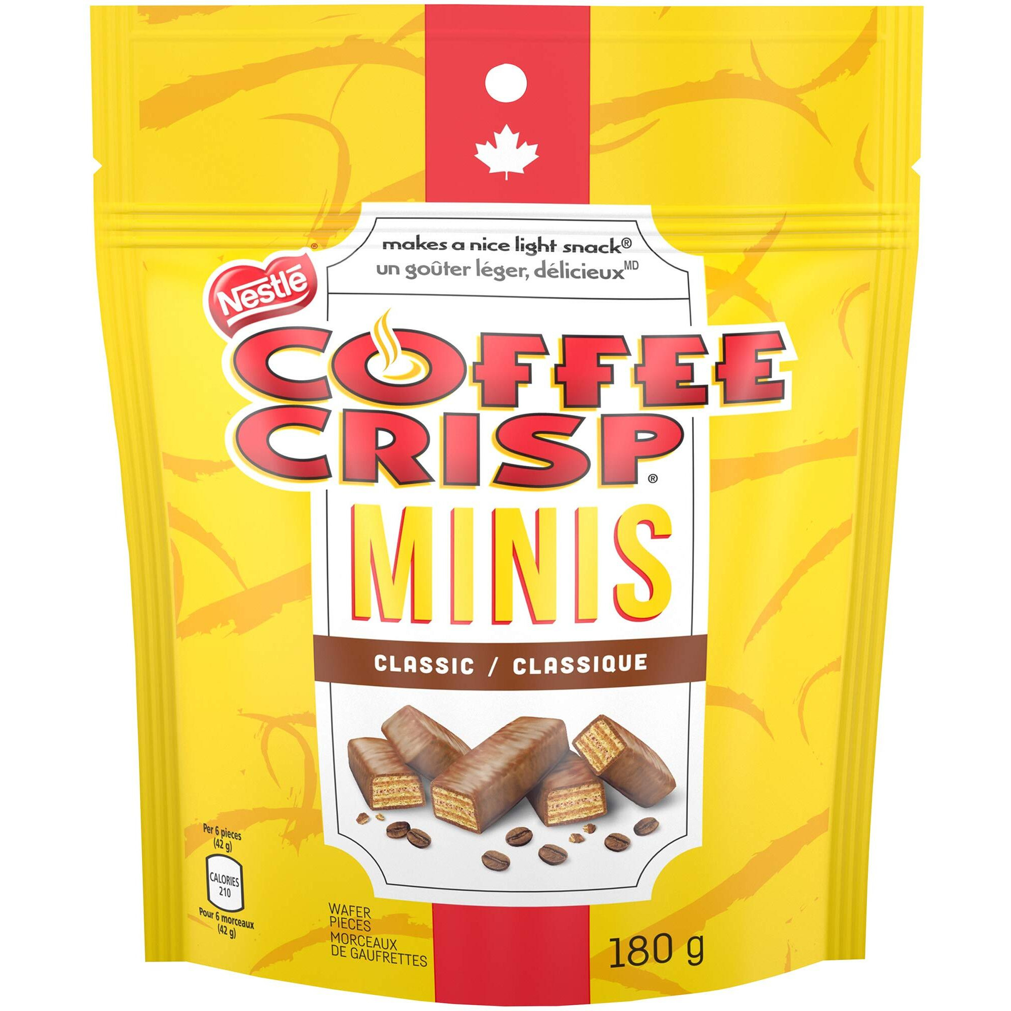 Coffee Crisp Minis, 180G/6.3 Oz. Bag (Imported From Canada)