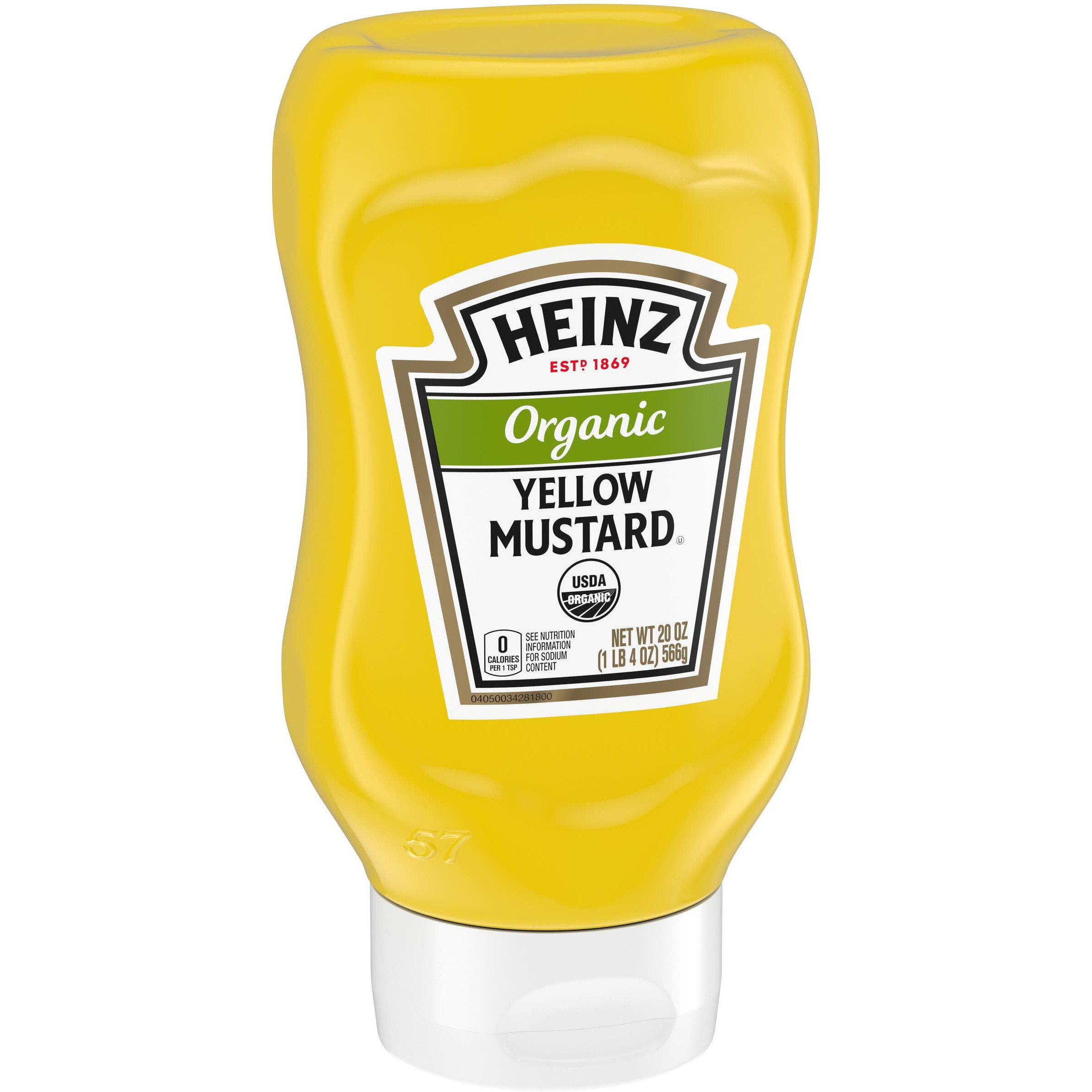 Heinz Organic Yellow Mustard (20 Oz Bottles, Pack Of 6)