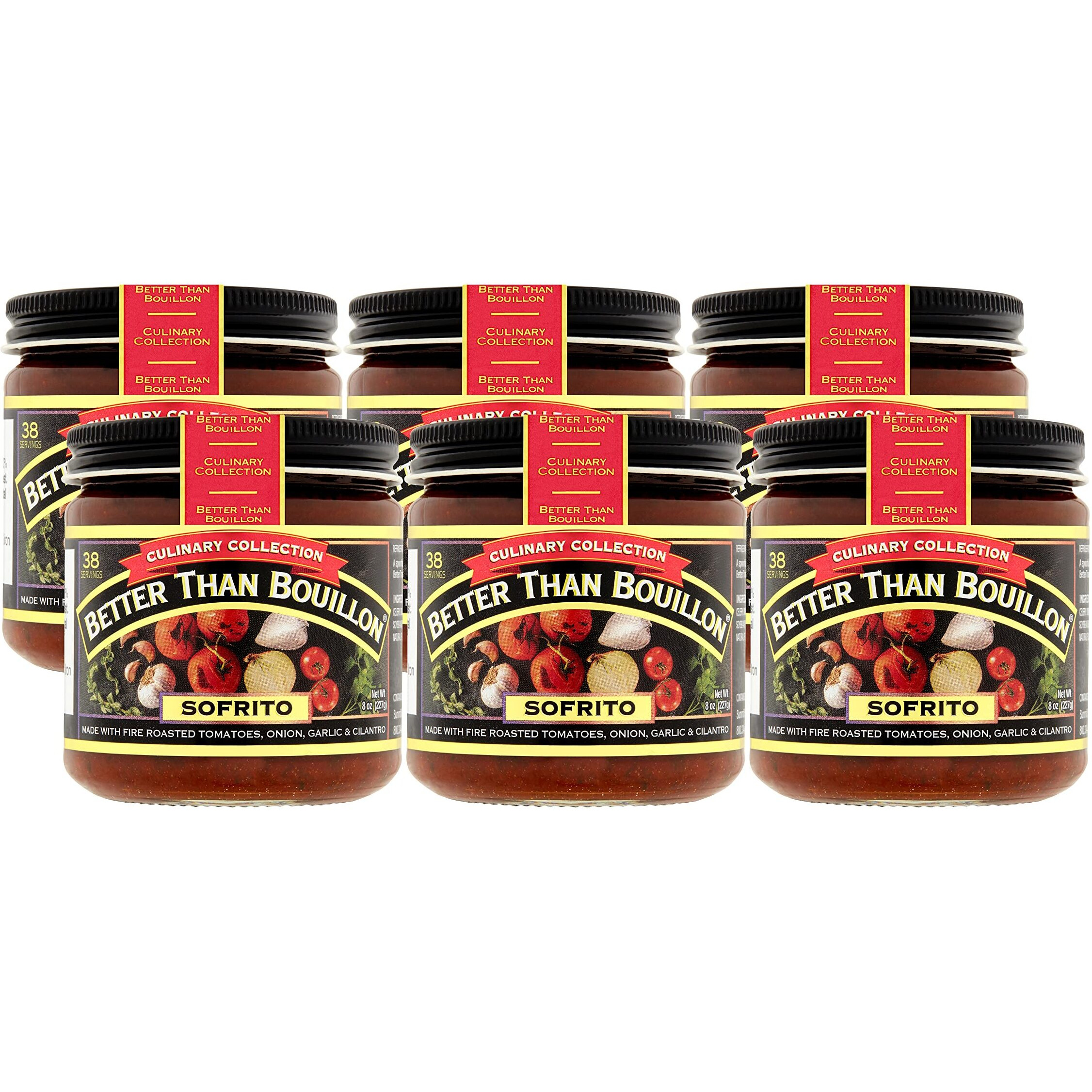 Better Than Bouillon Culinary Collection Base, Sofrito Base, Contains 38 Servings Per Jar, 8-Ounce Glass Jar (Pack Of 6)